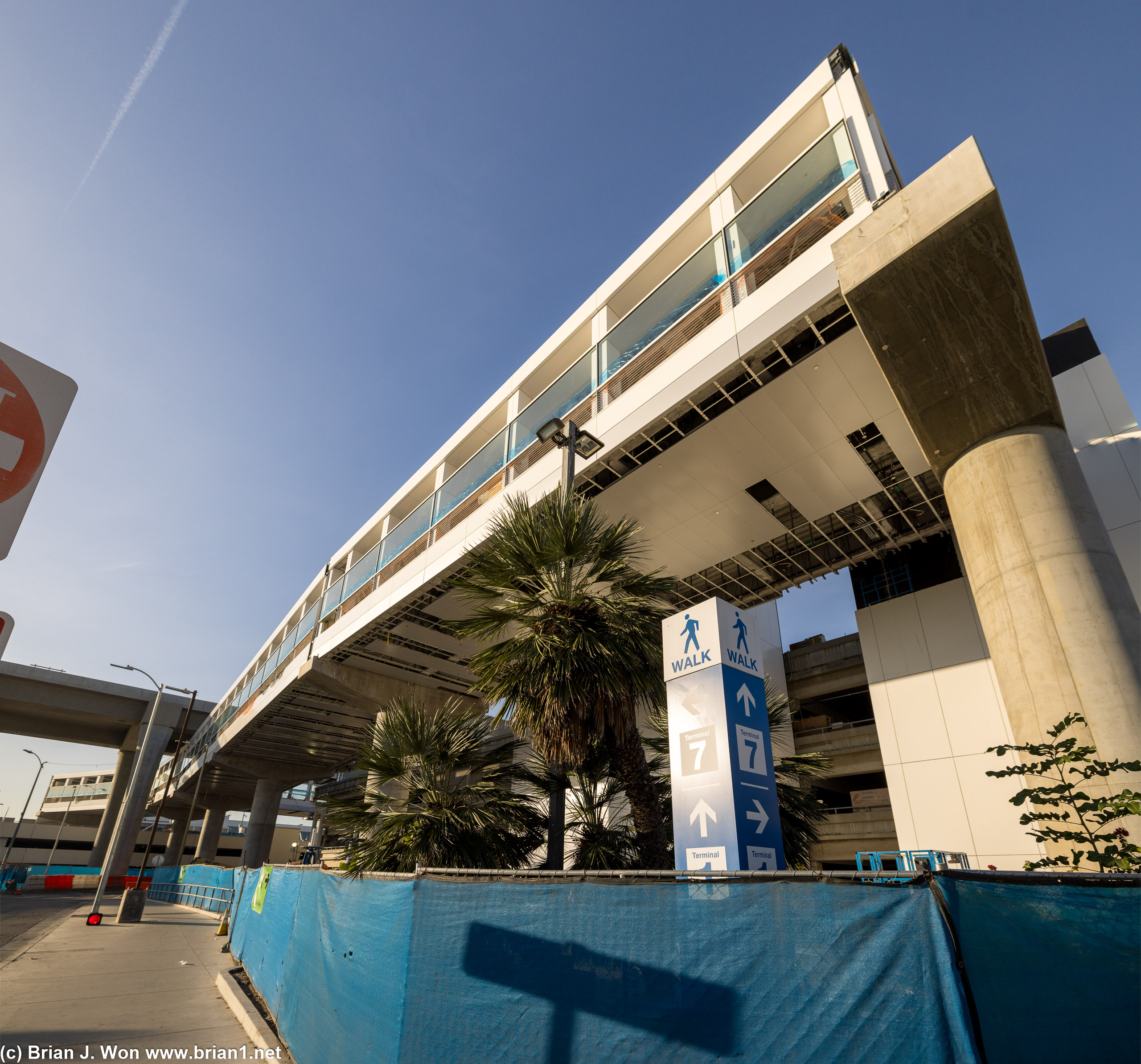 Construction of the automated people mover at LAX.