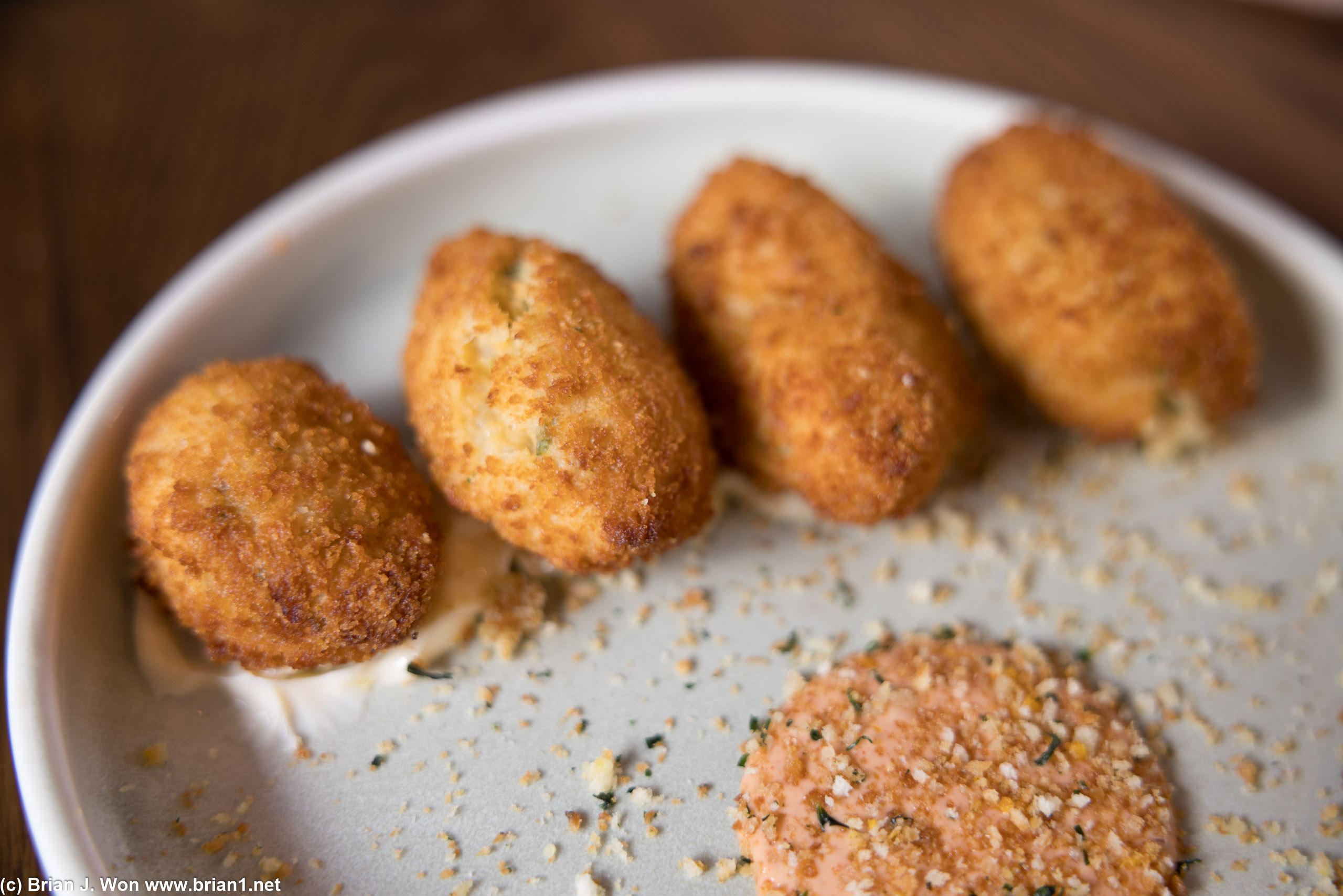 Seafood croquettes, I think.