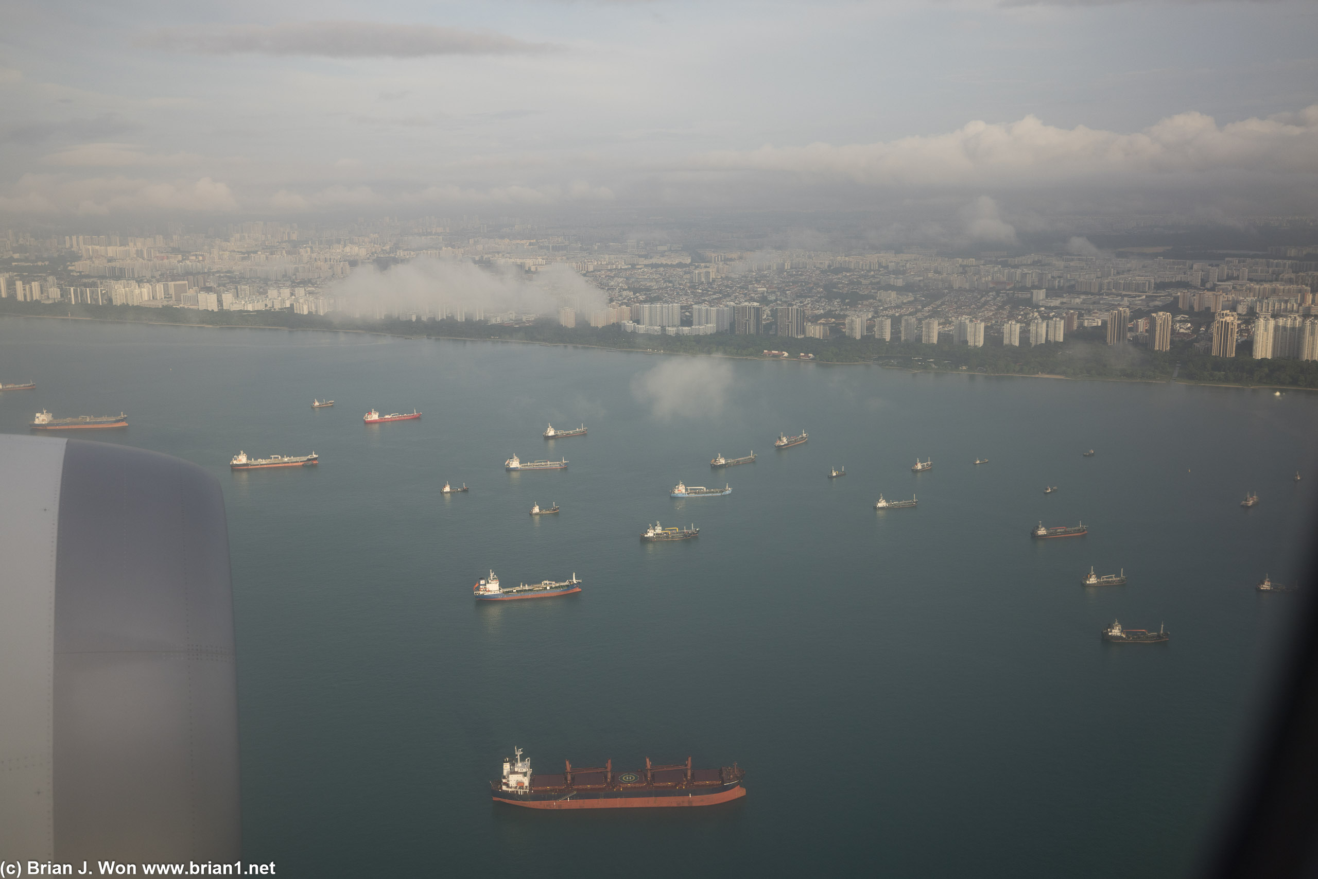 So many cargo ships.