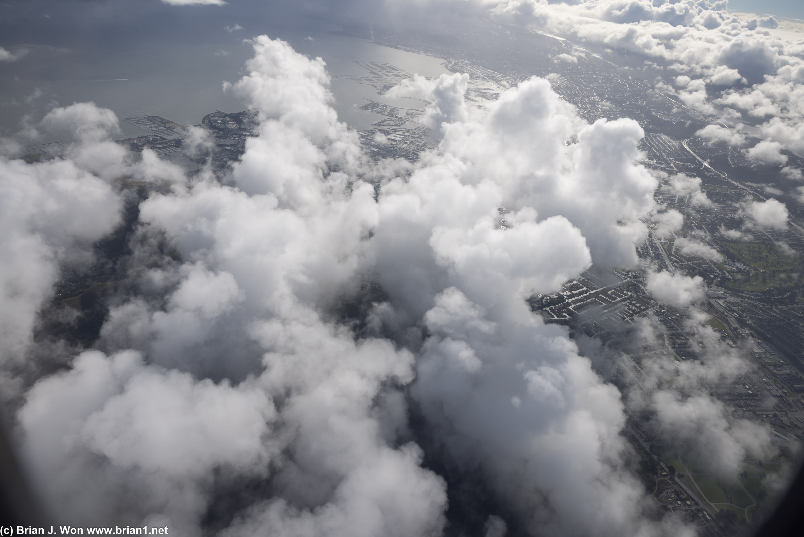 Clouds after take-off on board N37514.