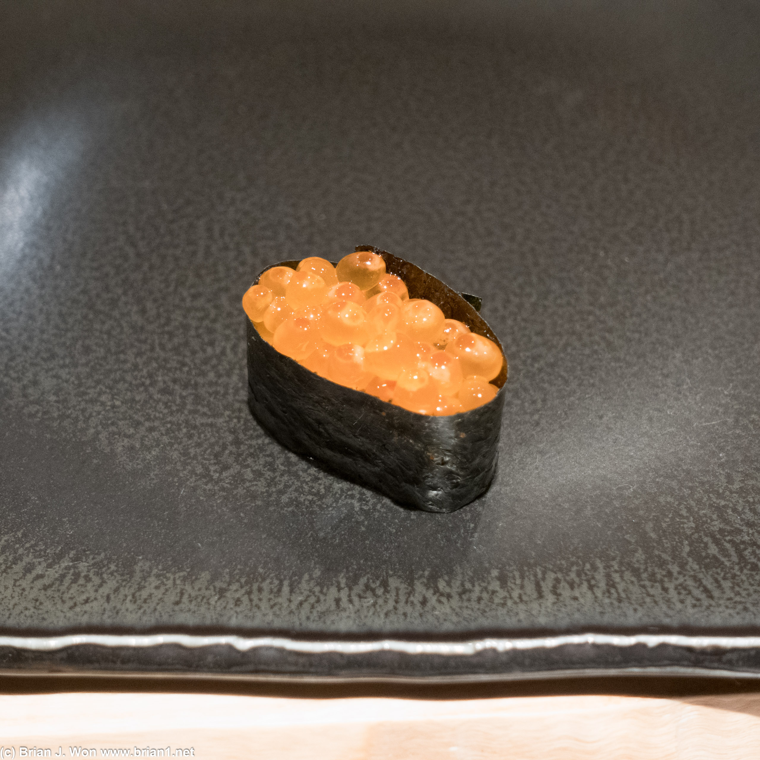 Ikura (salmon roe).
