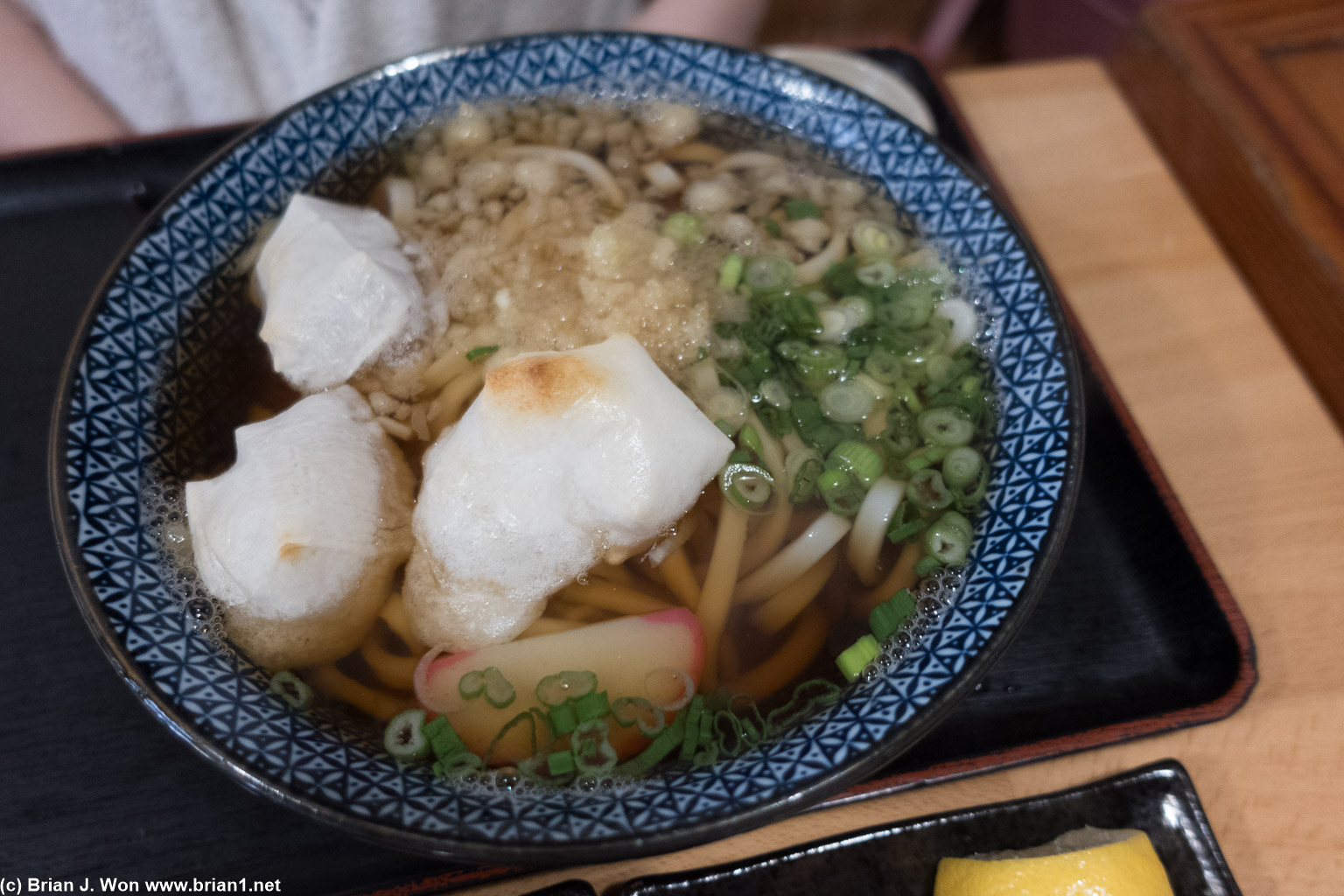 Mochi (!) and udon.