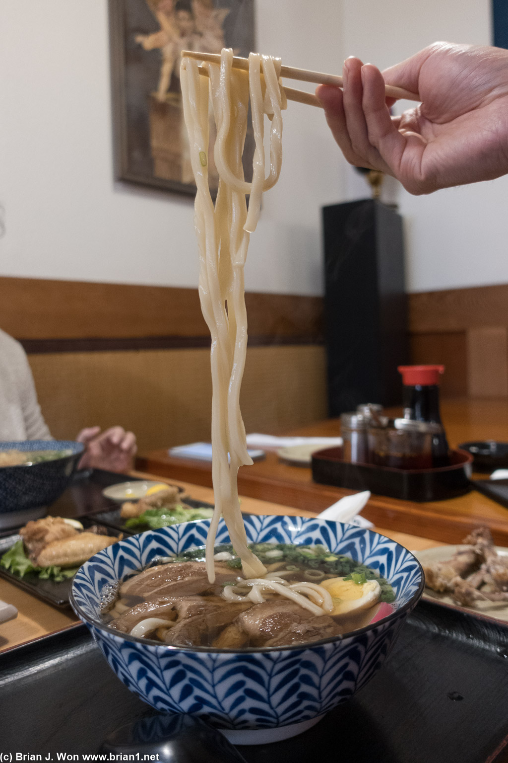Hard to do a good noodle pull with udon.