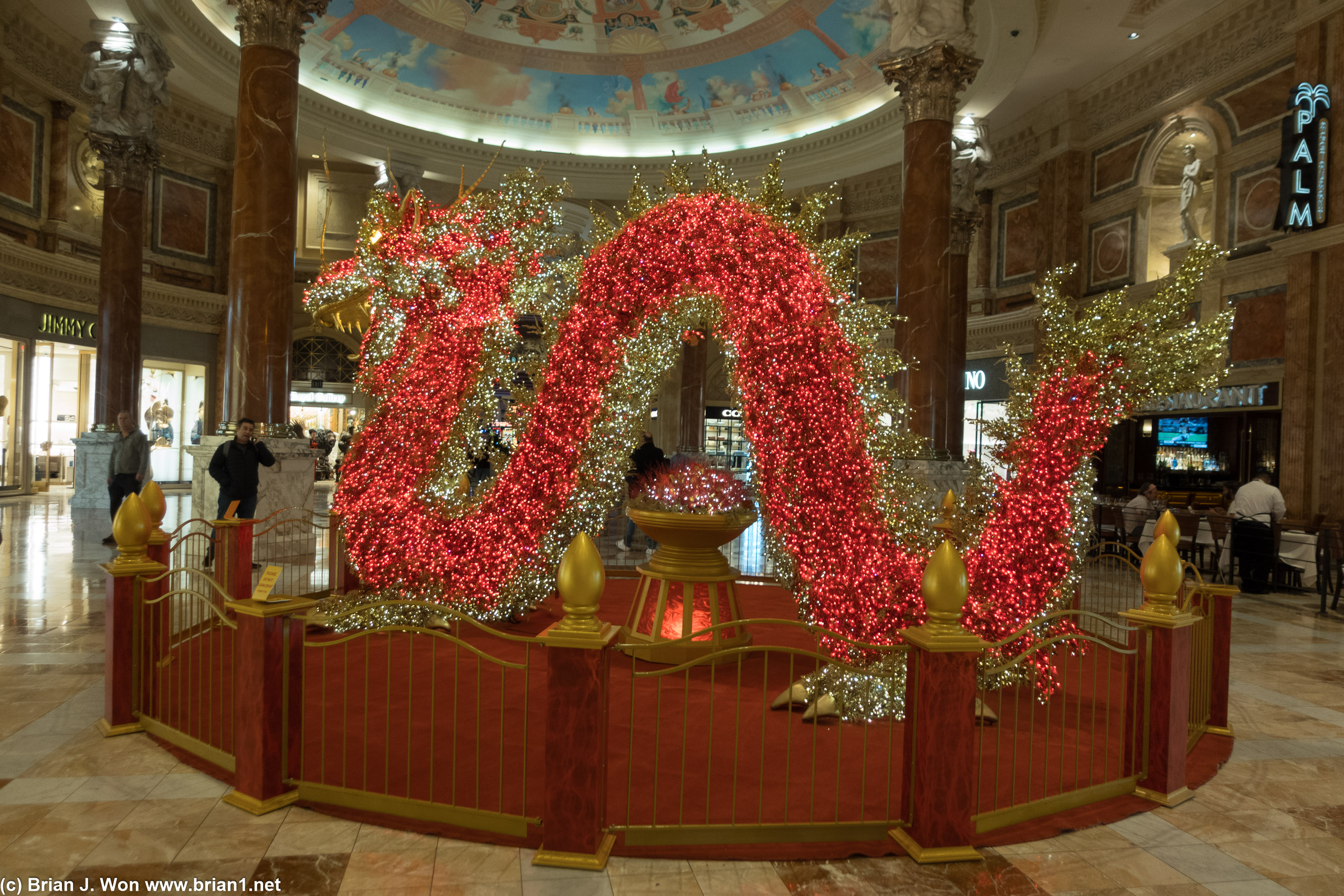 Dragon for Lunar New Year inside Caesar's Palace.