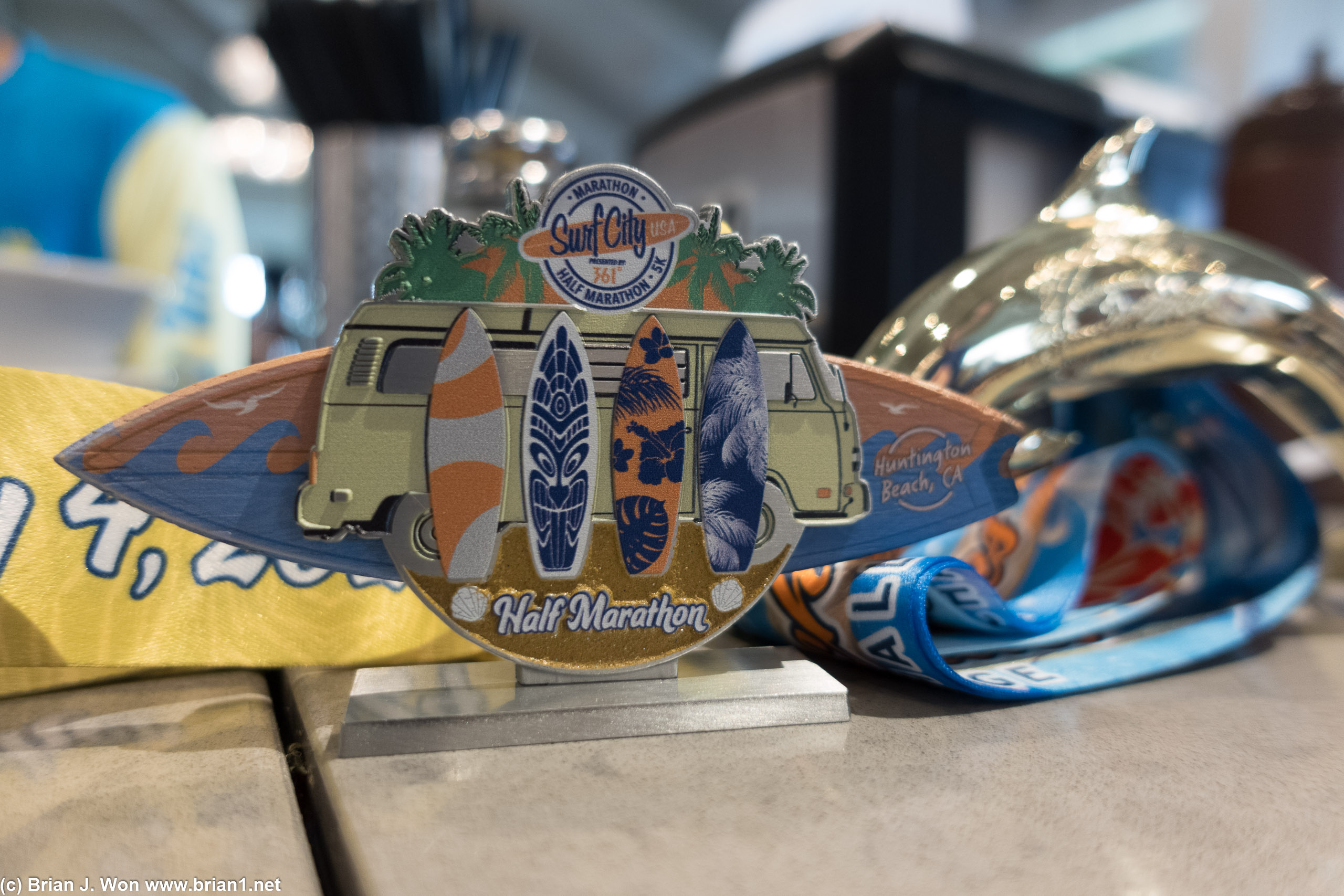 Surf City Half Marathon medal.