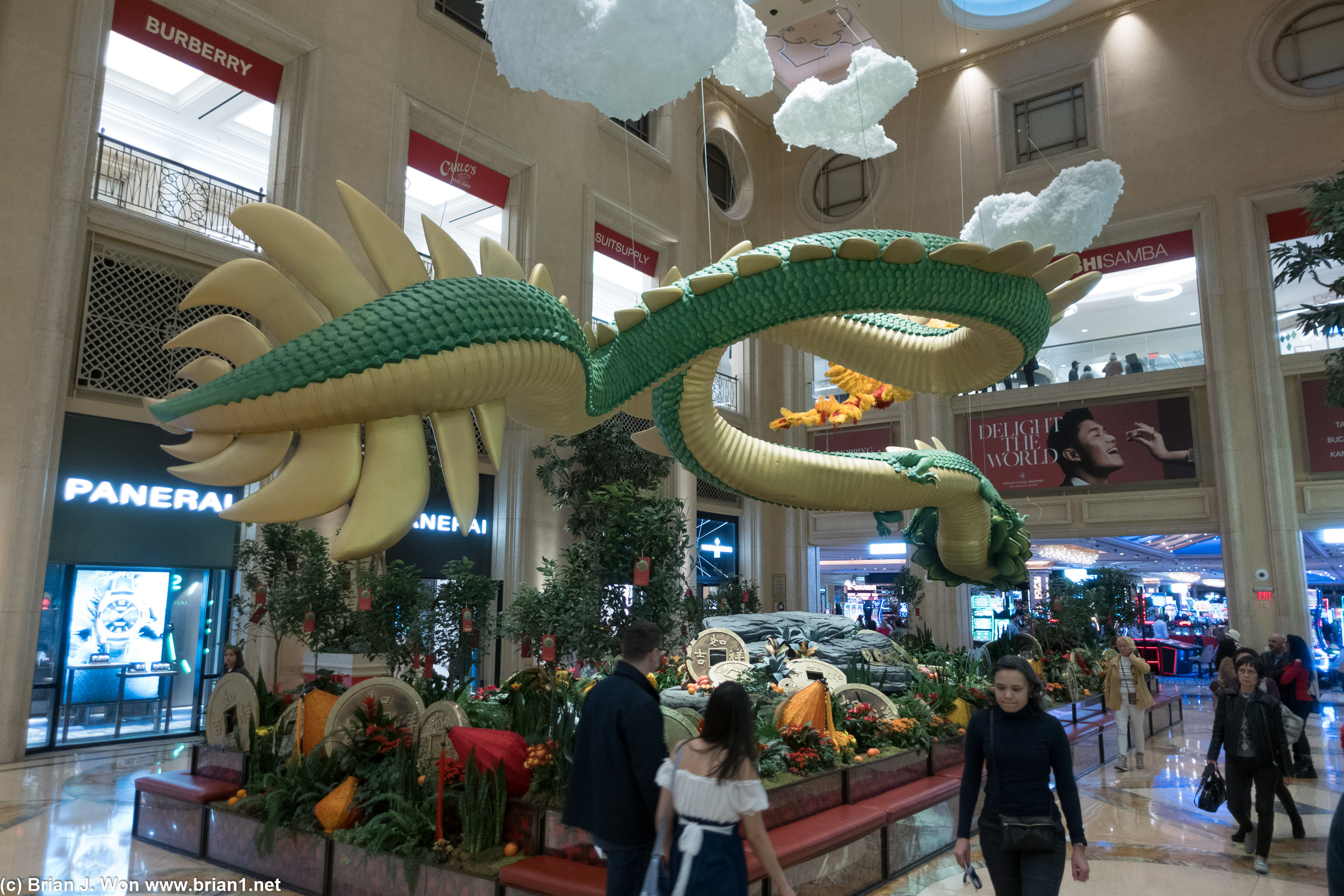 Dragon for Lunar New Year inside The Venetian.