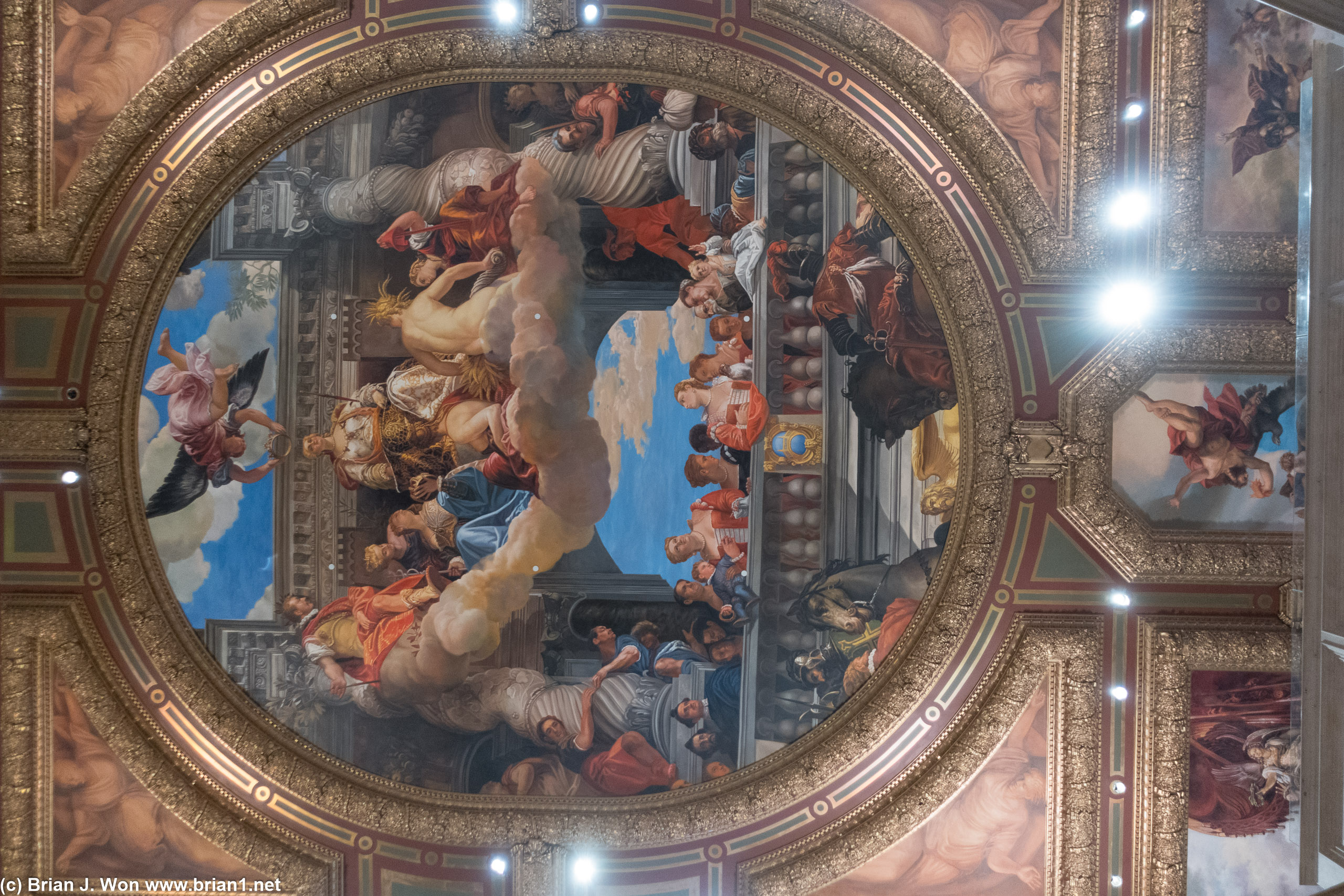 Ceilings inisde The Venetian.