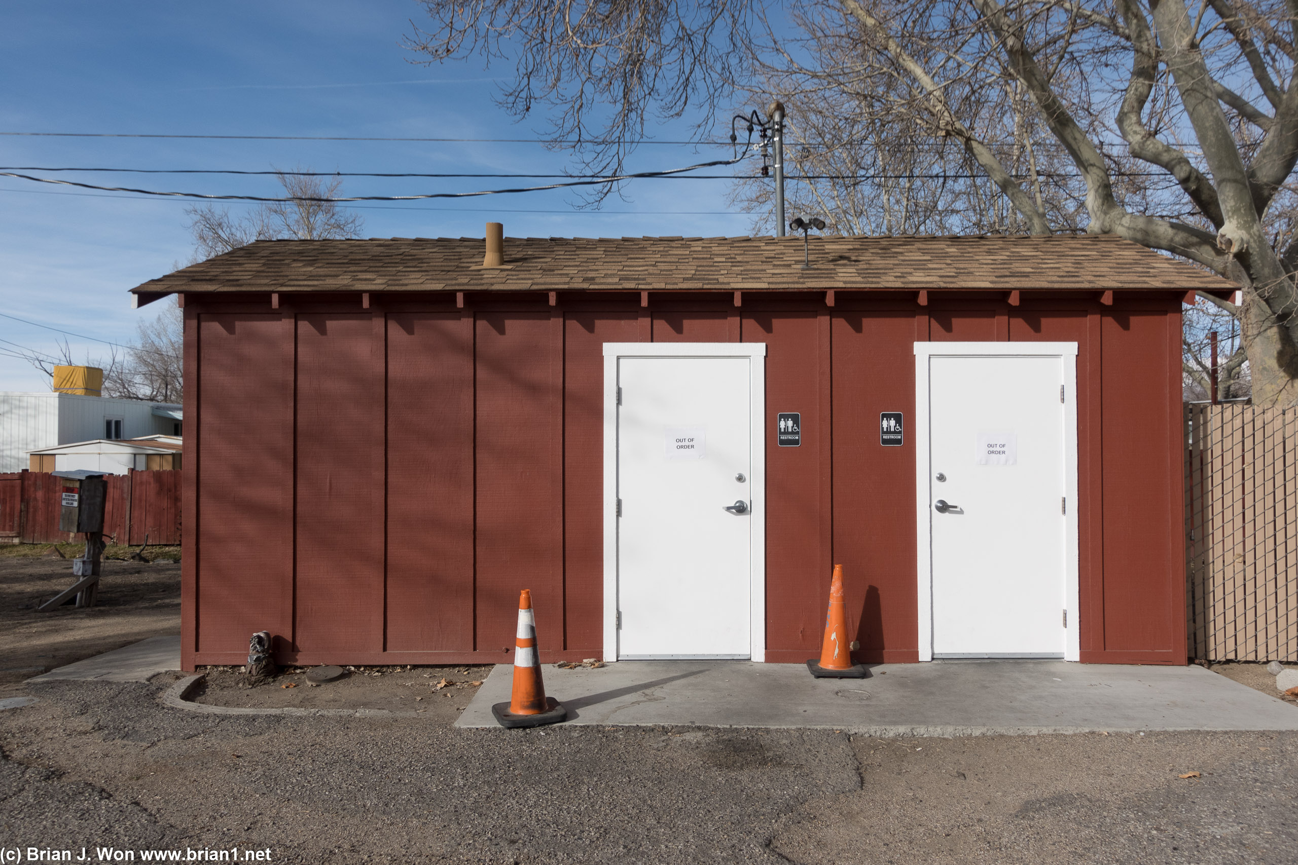 I won't ask why BOTH bathrooms are closed.