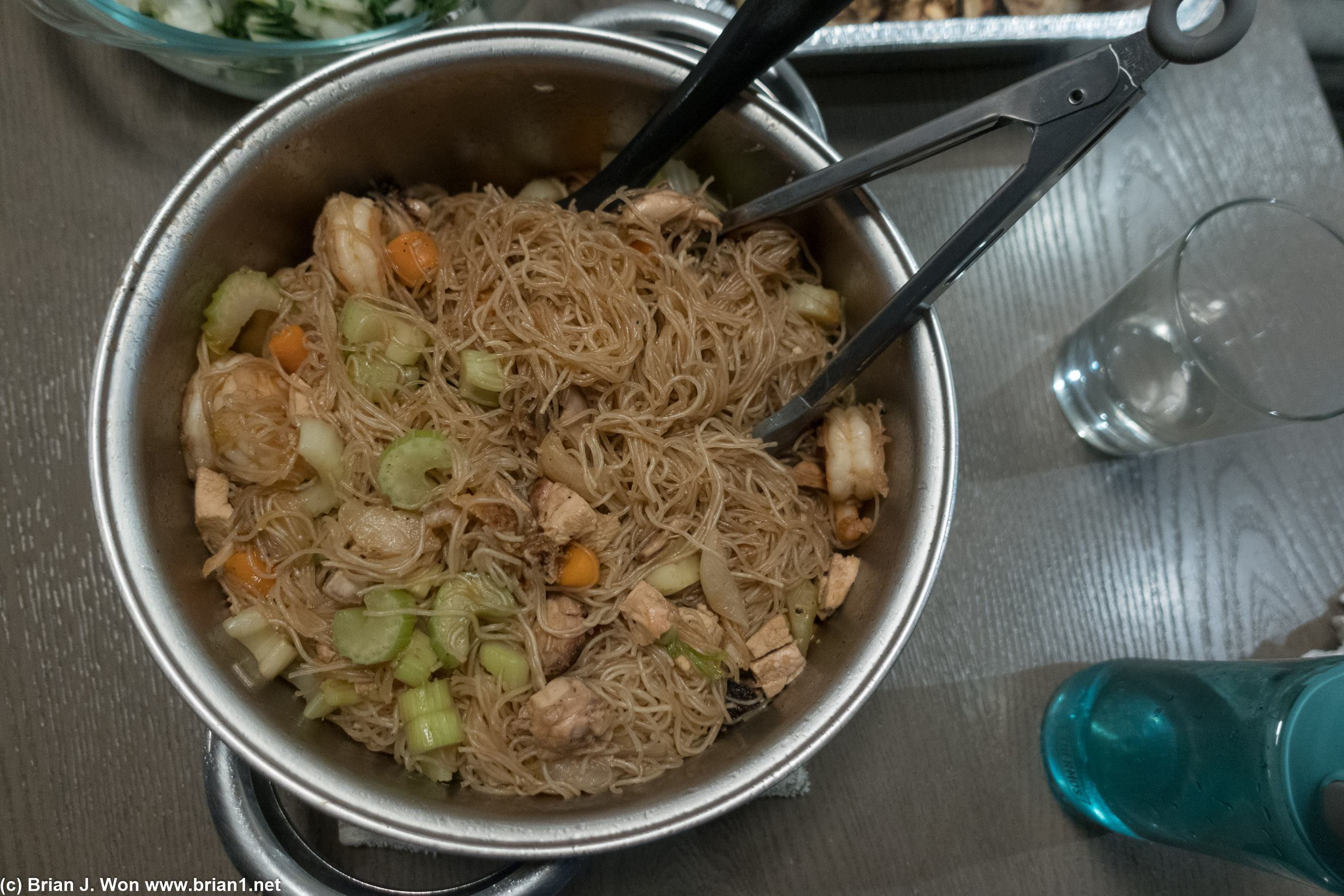 Chris' pancit.