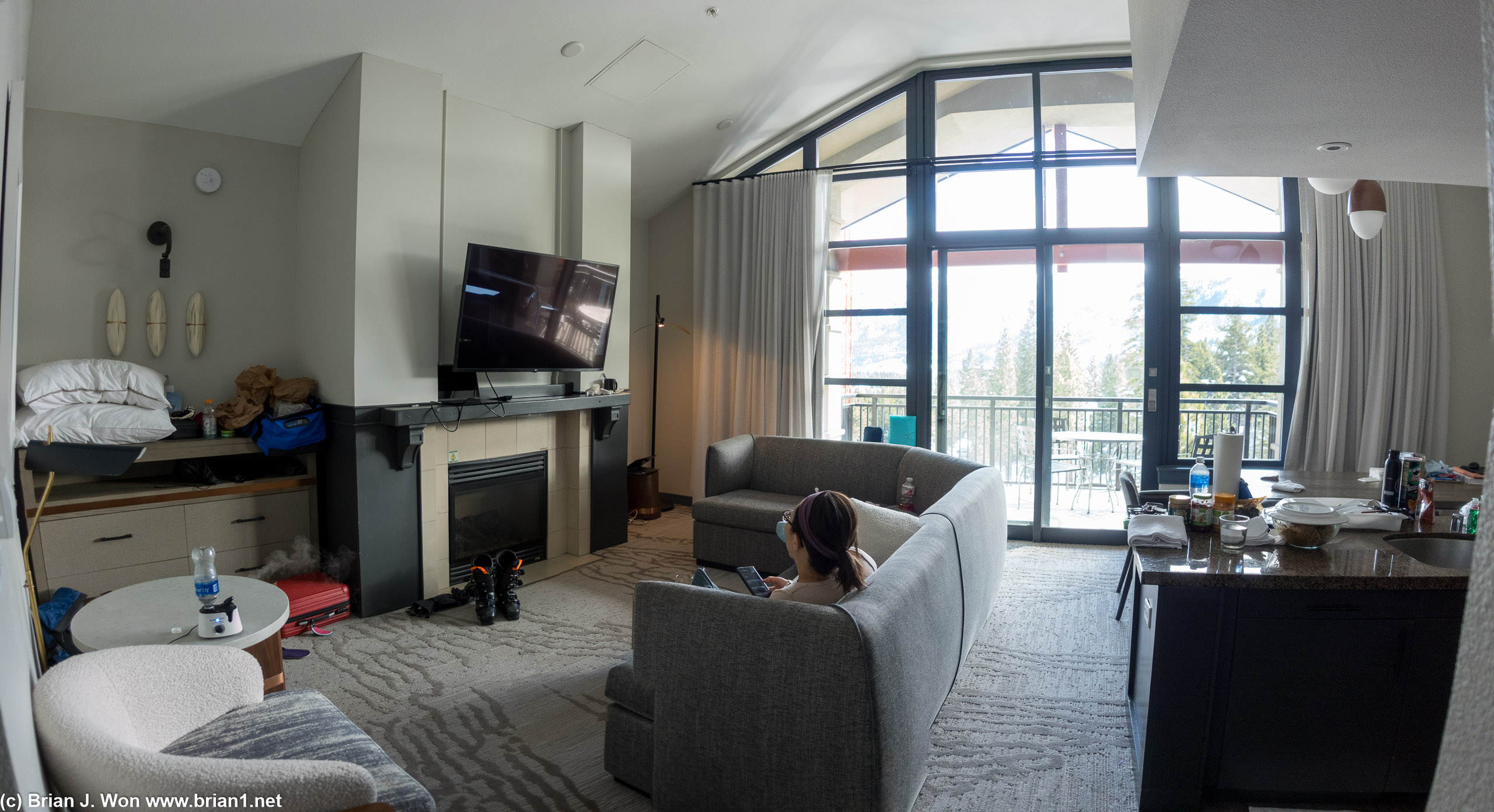 Inside of a 2 bedroom penthouse unit at the Westin Monache.