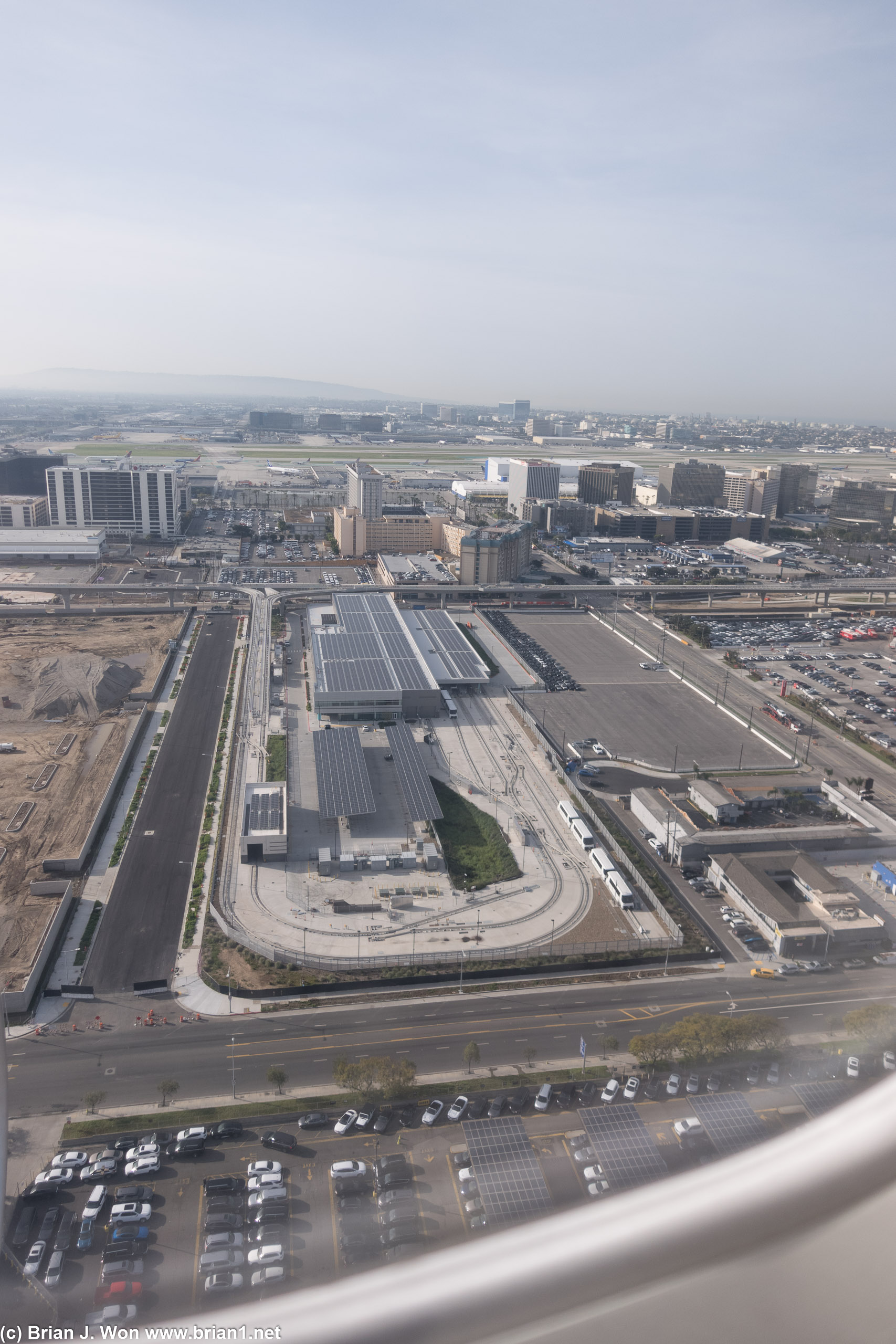 Intermodal transit facility under construction at LAX.