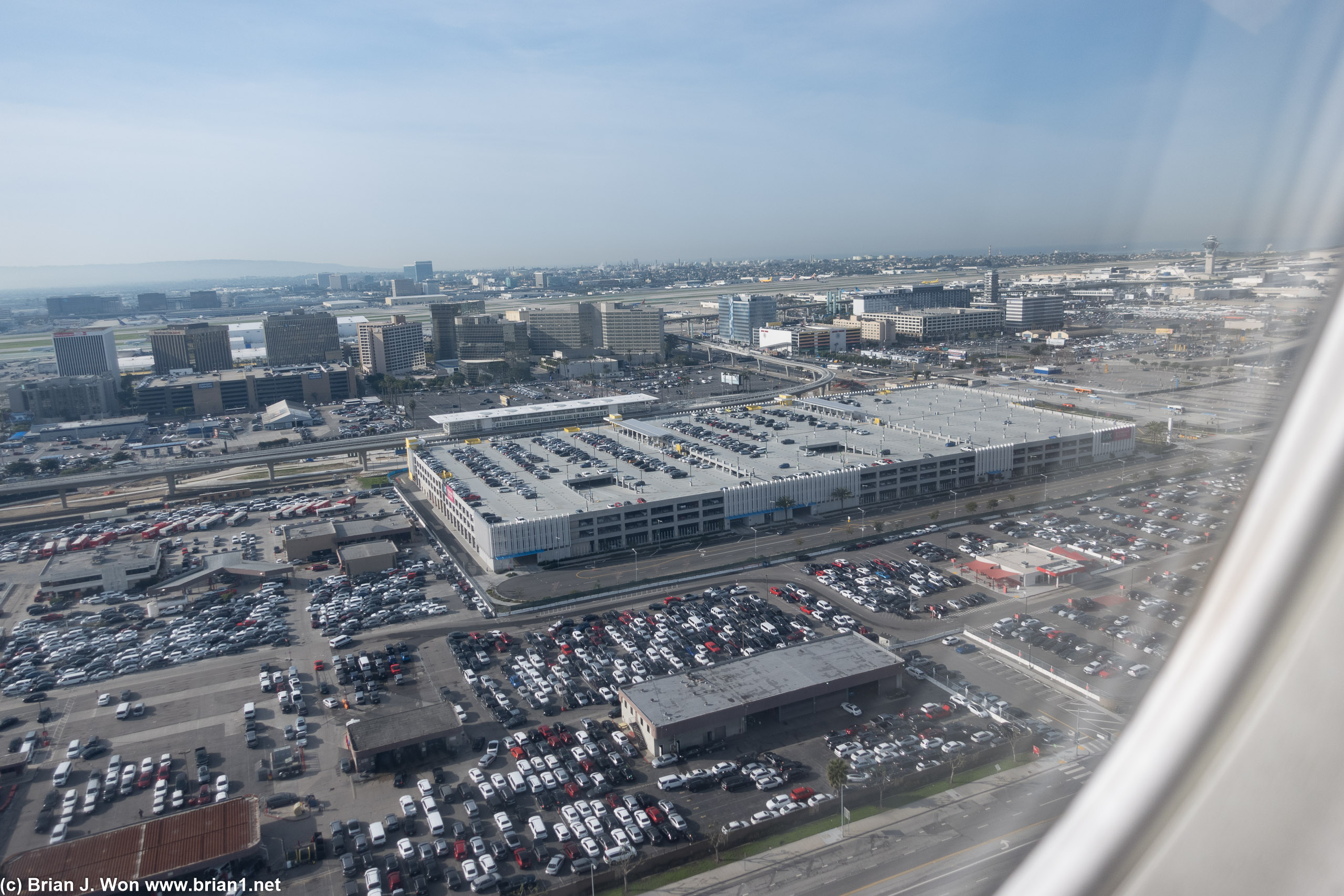 Economy parking structure opened over a year ago. Maybe two or three.