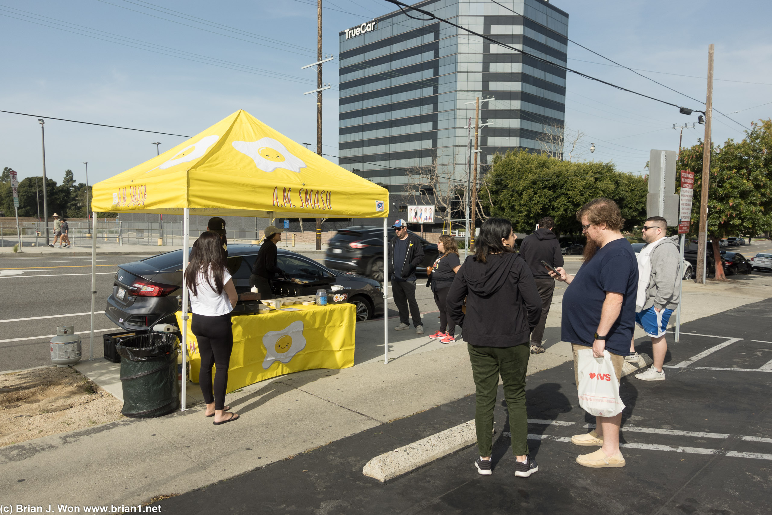 a.m. smash breakfast stand seems to be open about once every 3 weeks.