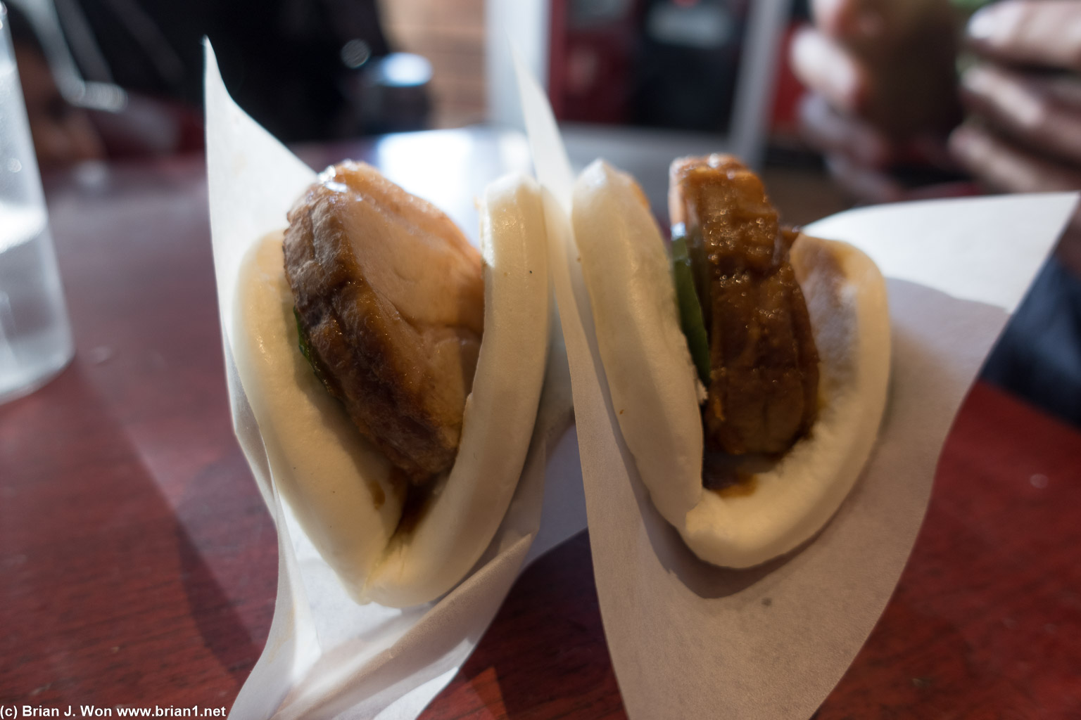 Pork belly buns at Killer Noodle are massive slices of pork.