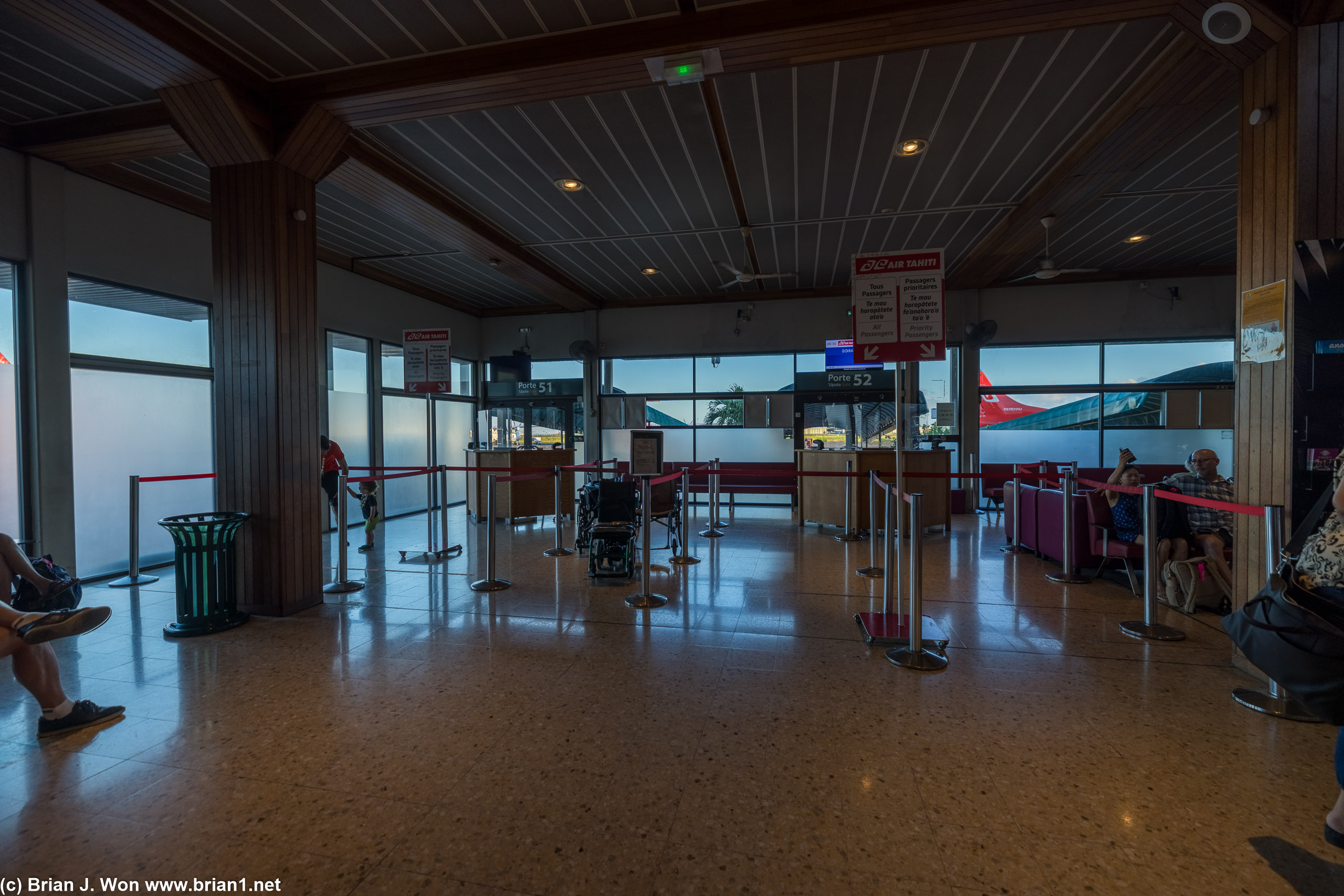 Inside the domestic terminal.