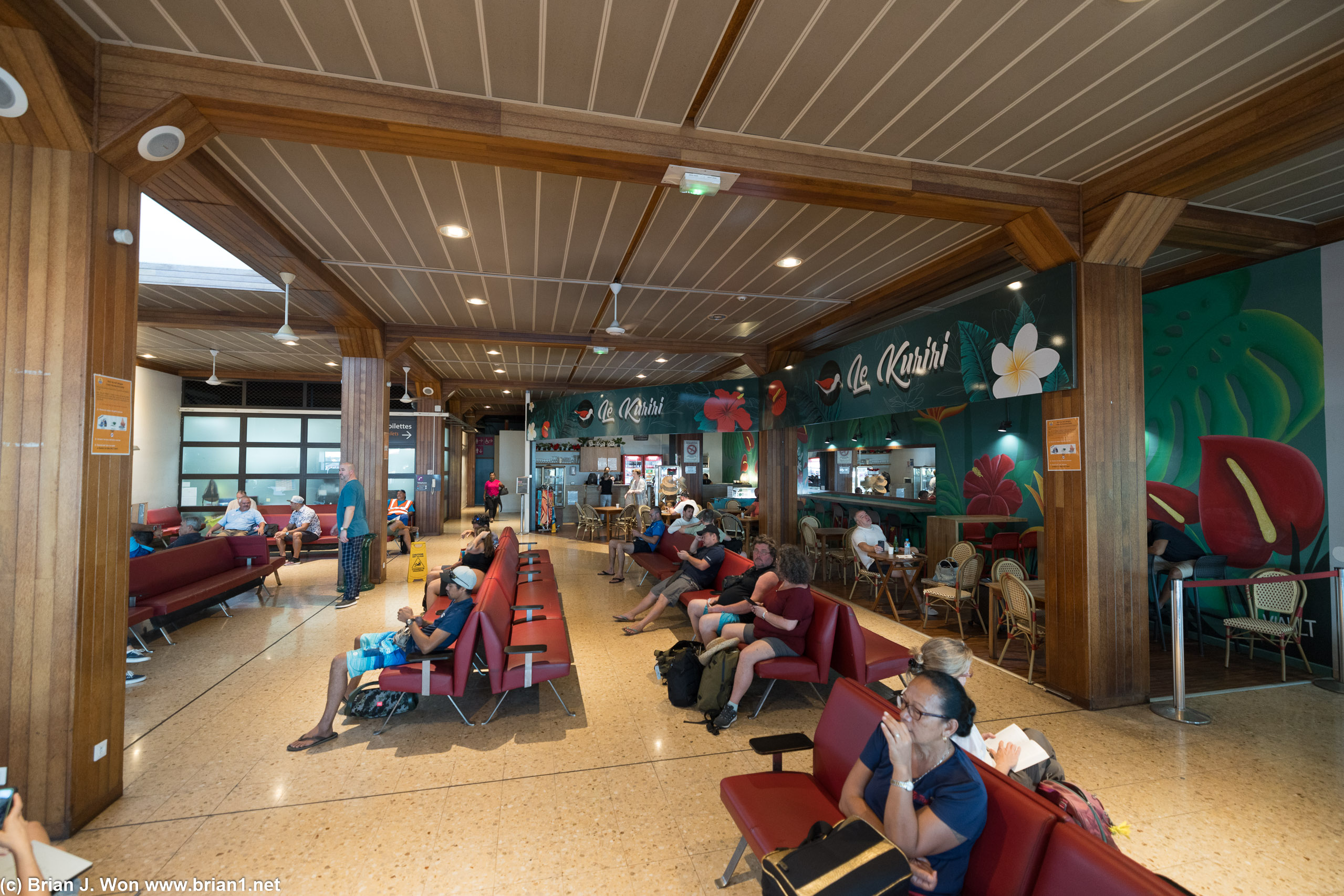 Inside the domestic terminal.