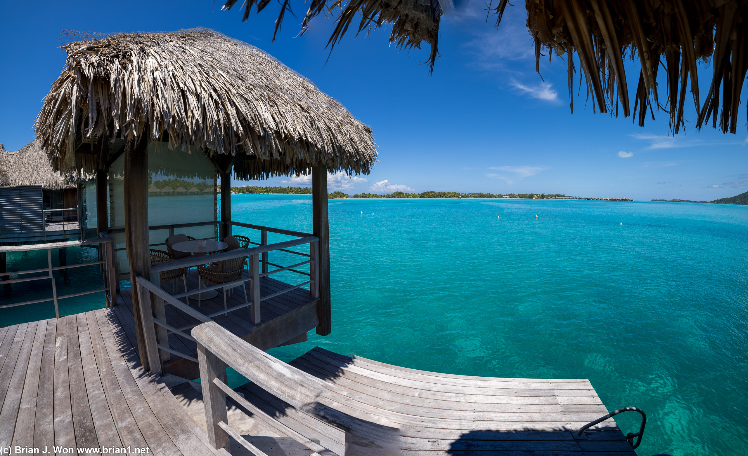 Badly stitched panorama from the deck.