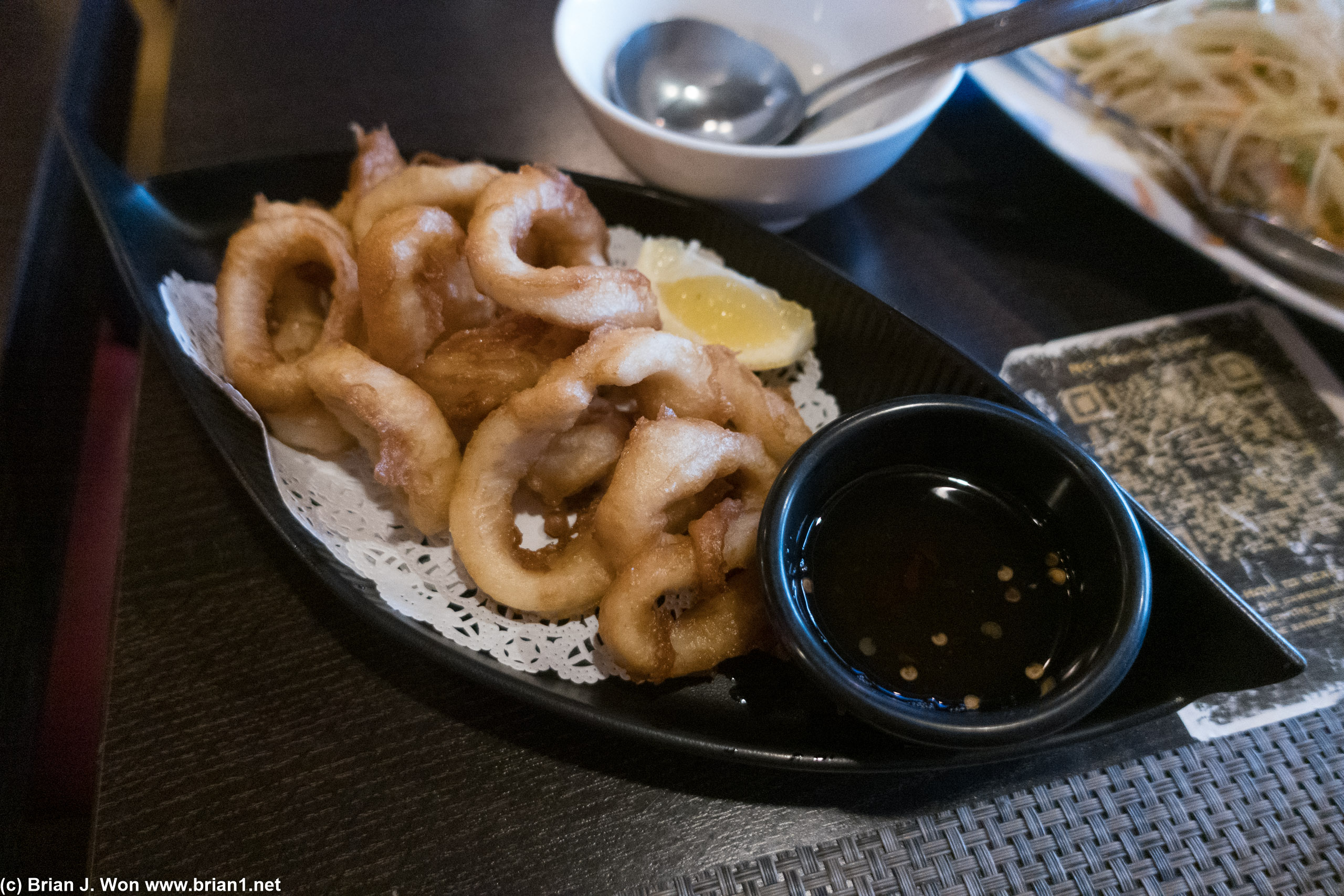 Happy hour calamari at Siri Thai Cuisine.