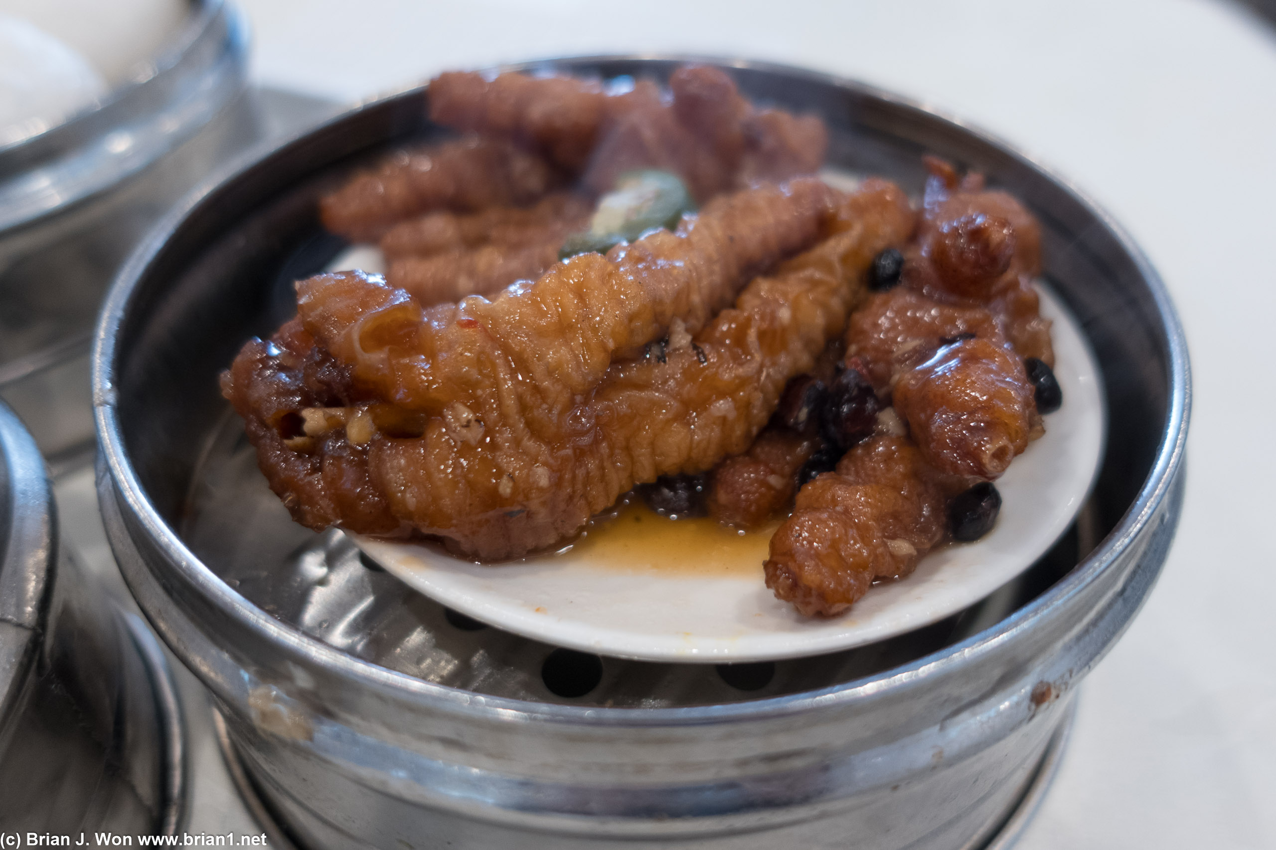 Feng zhao (chicken feet). Also excellent.