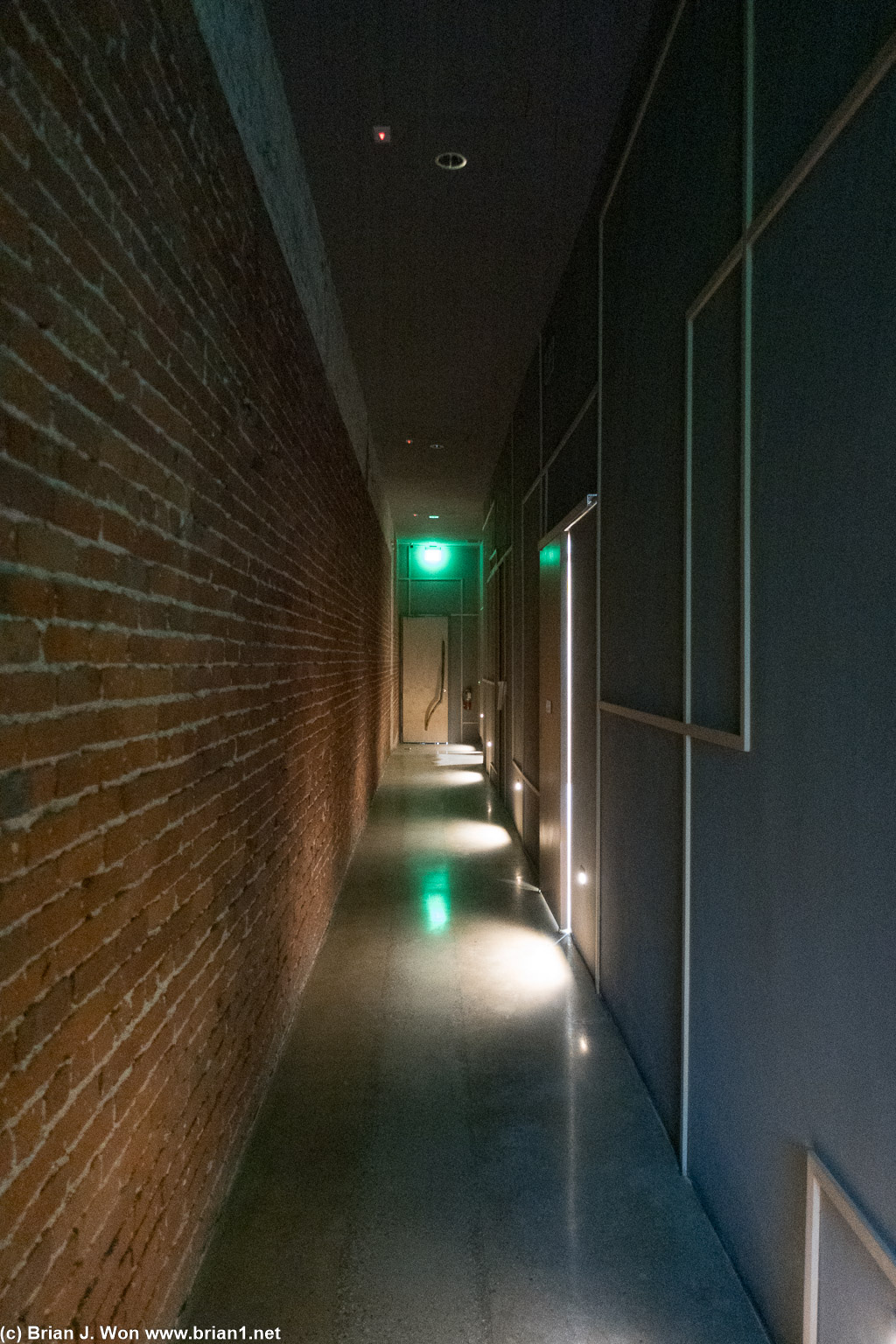 Long hallway from the bathroom.