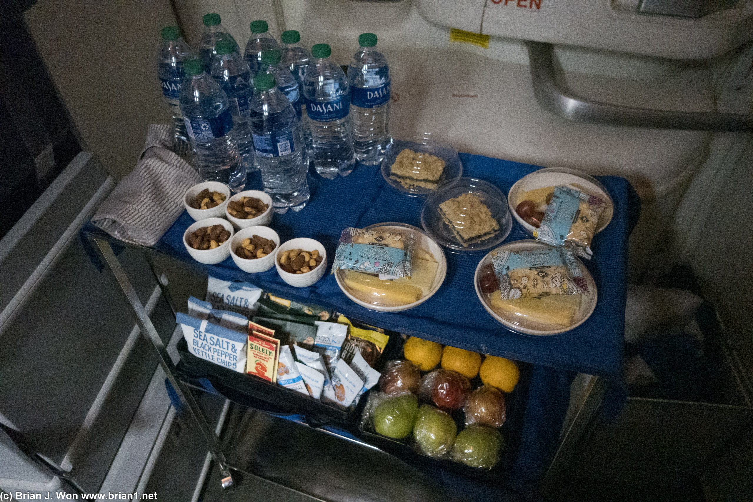 Mid-flight snacks.