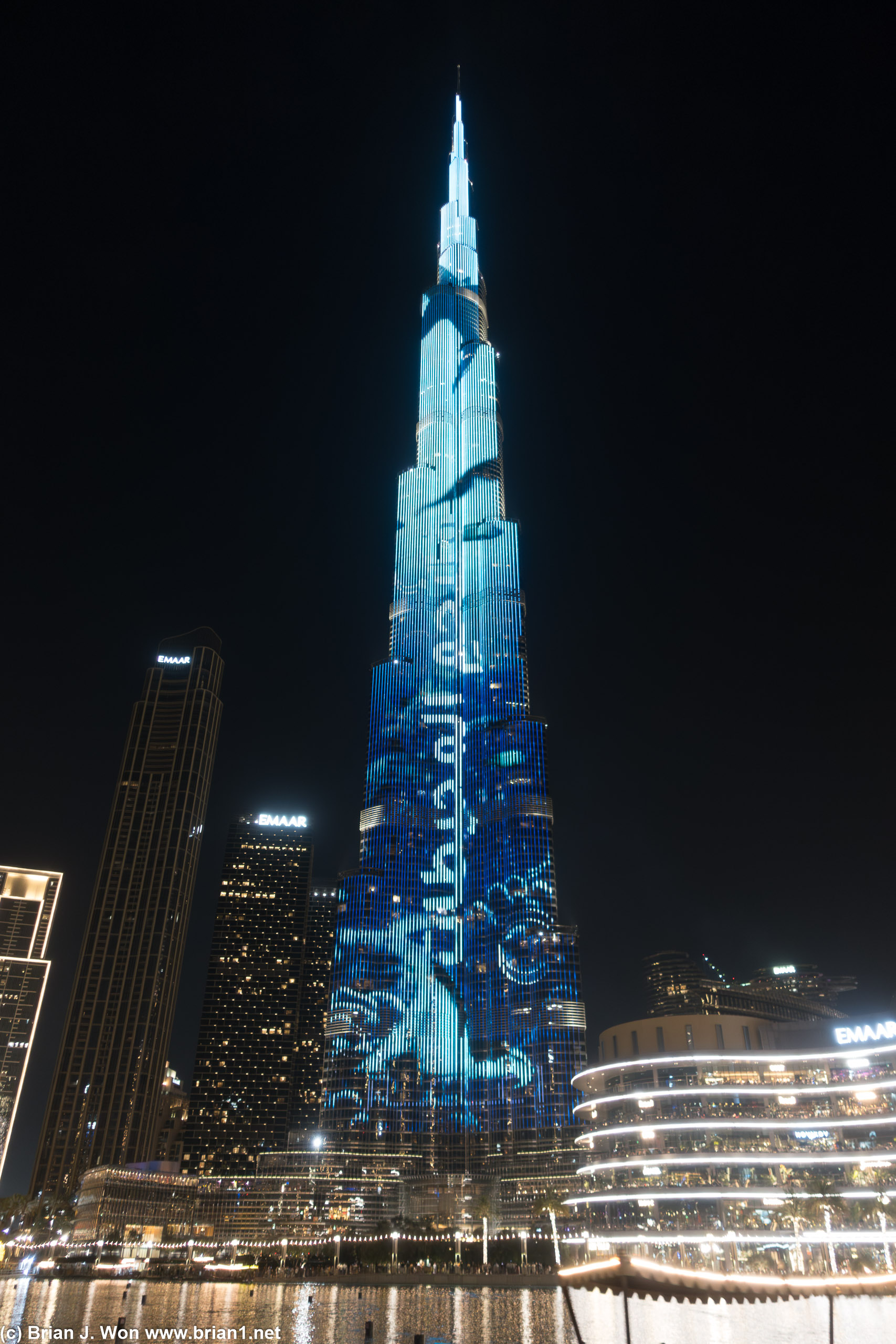 Burj Khalifa light show.