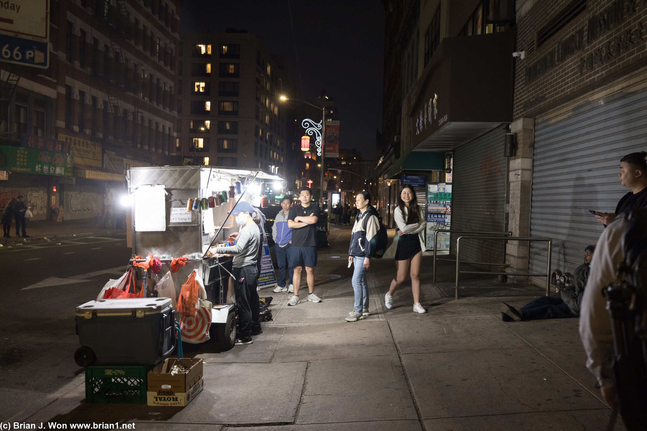 Yakitori cart in Chinatown.