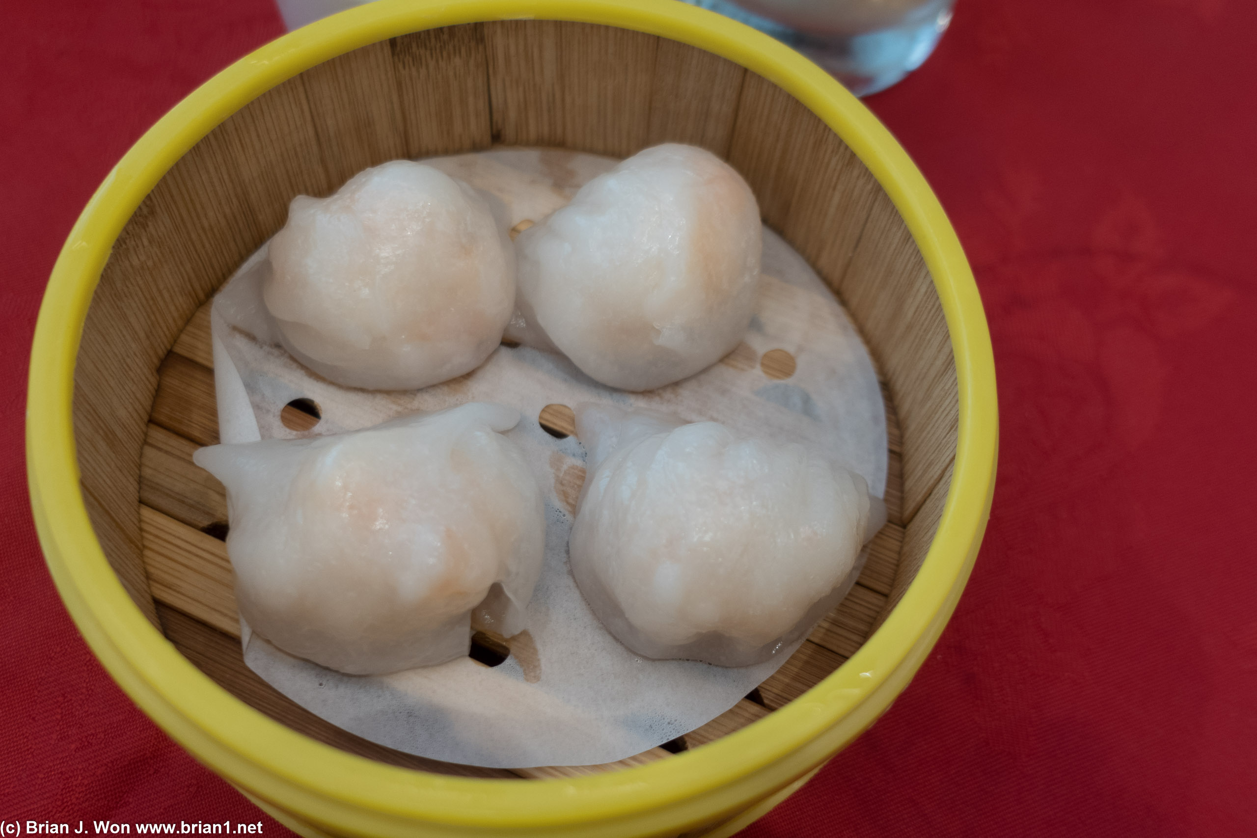 Har gow skins were terrible, where's the folds? And why so thick?