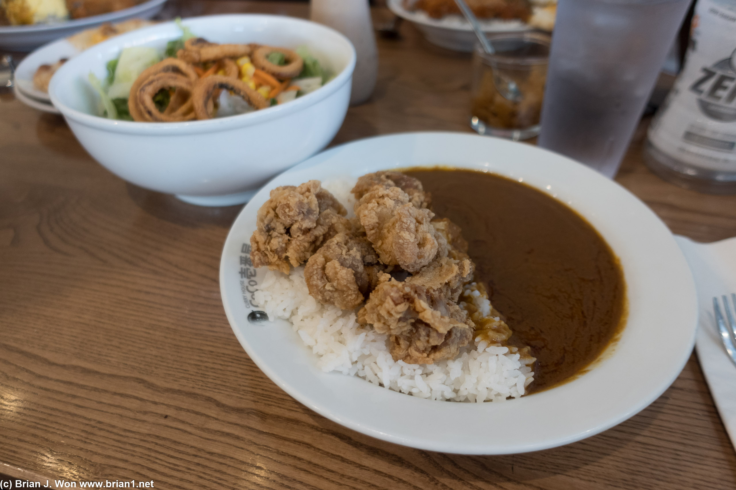 Fried chicken curry was okay.