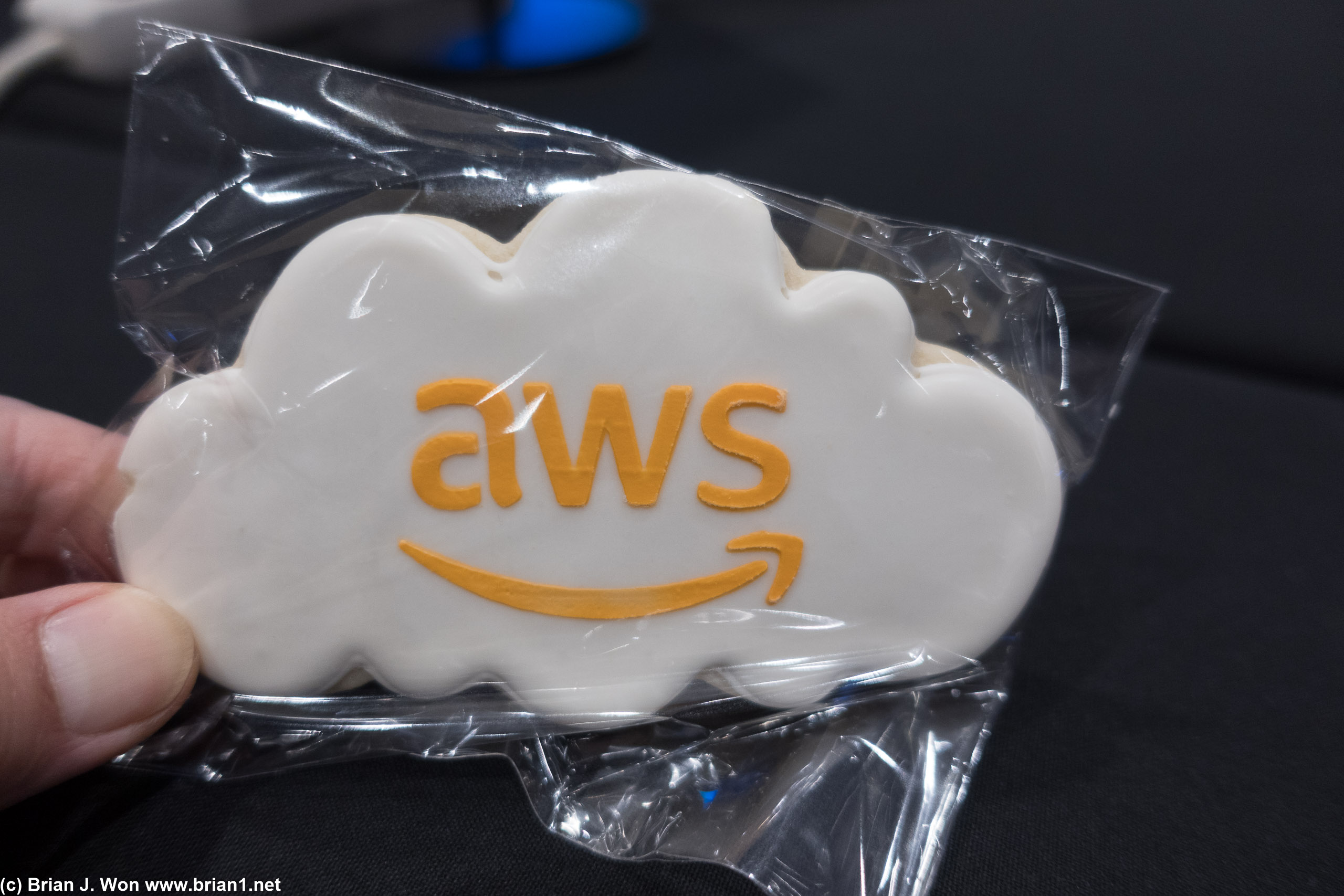 Amazon AWS provided shortbread cookies.