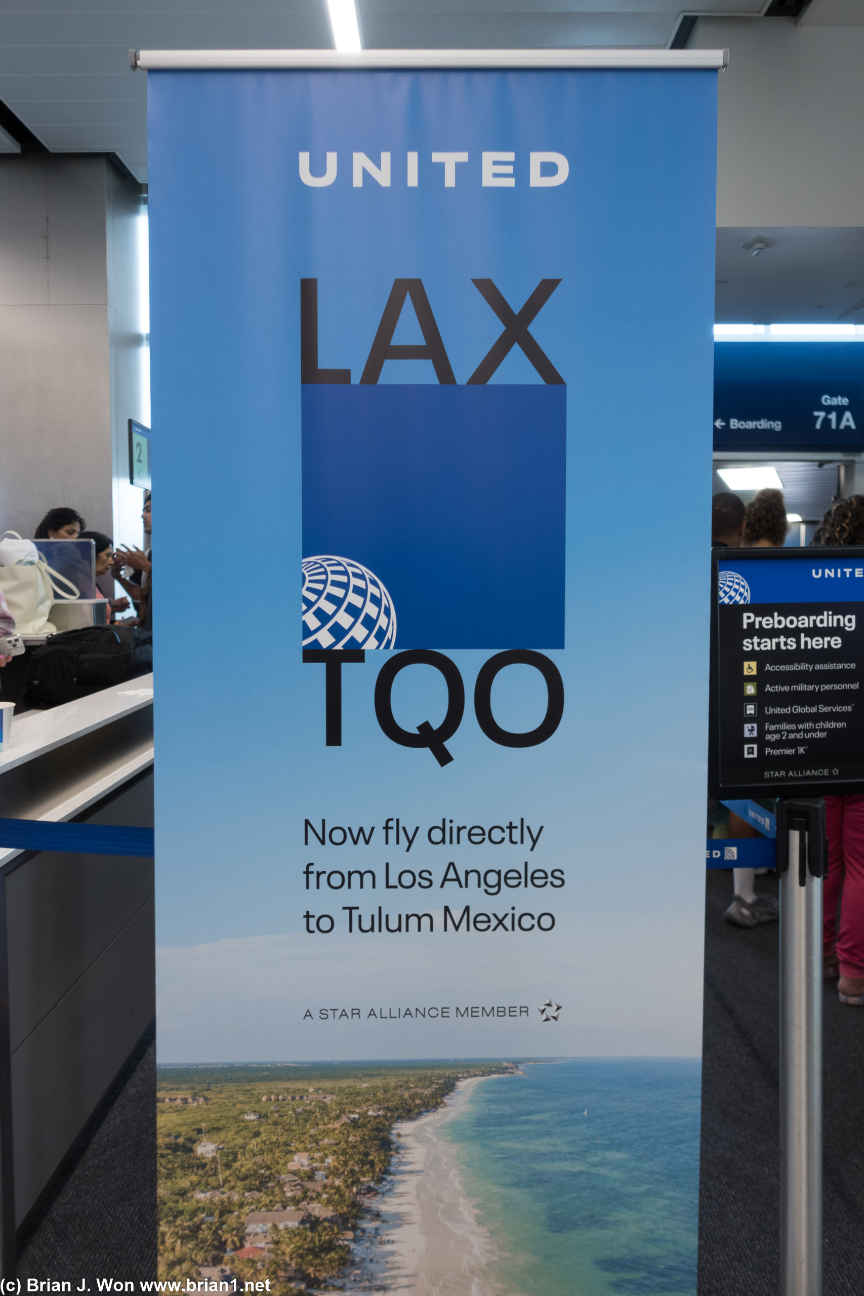 LAX-TQO signage.