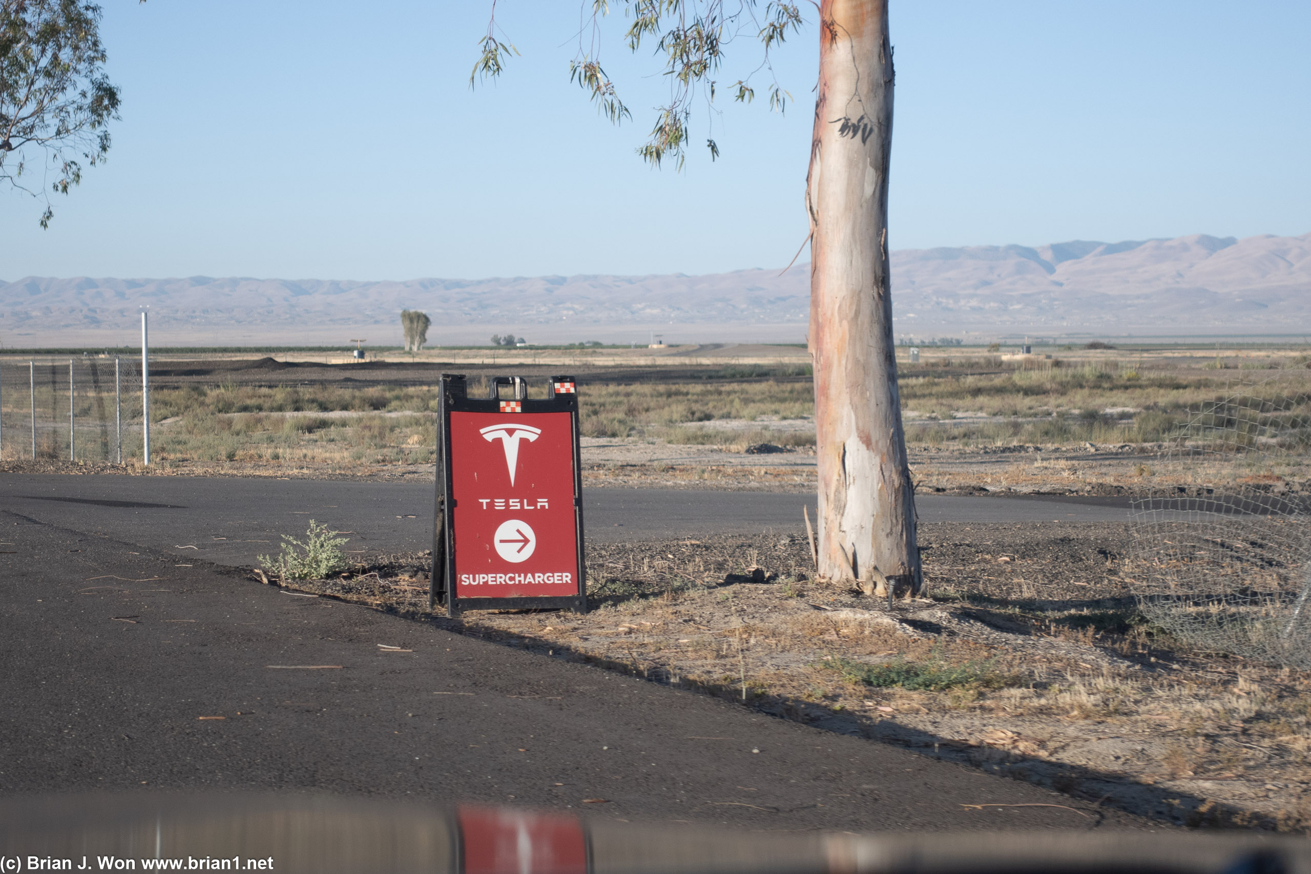 Onsite Tesla supercharger.