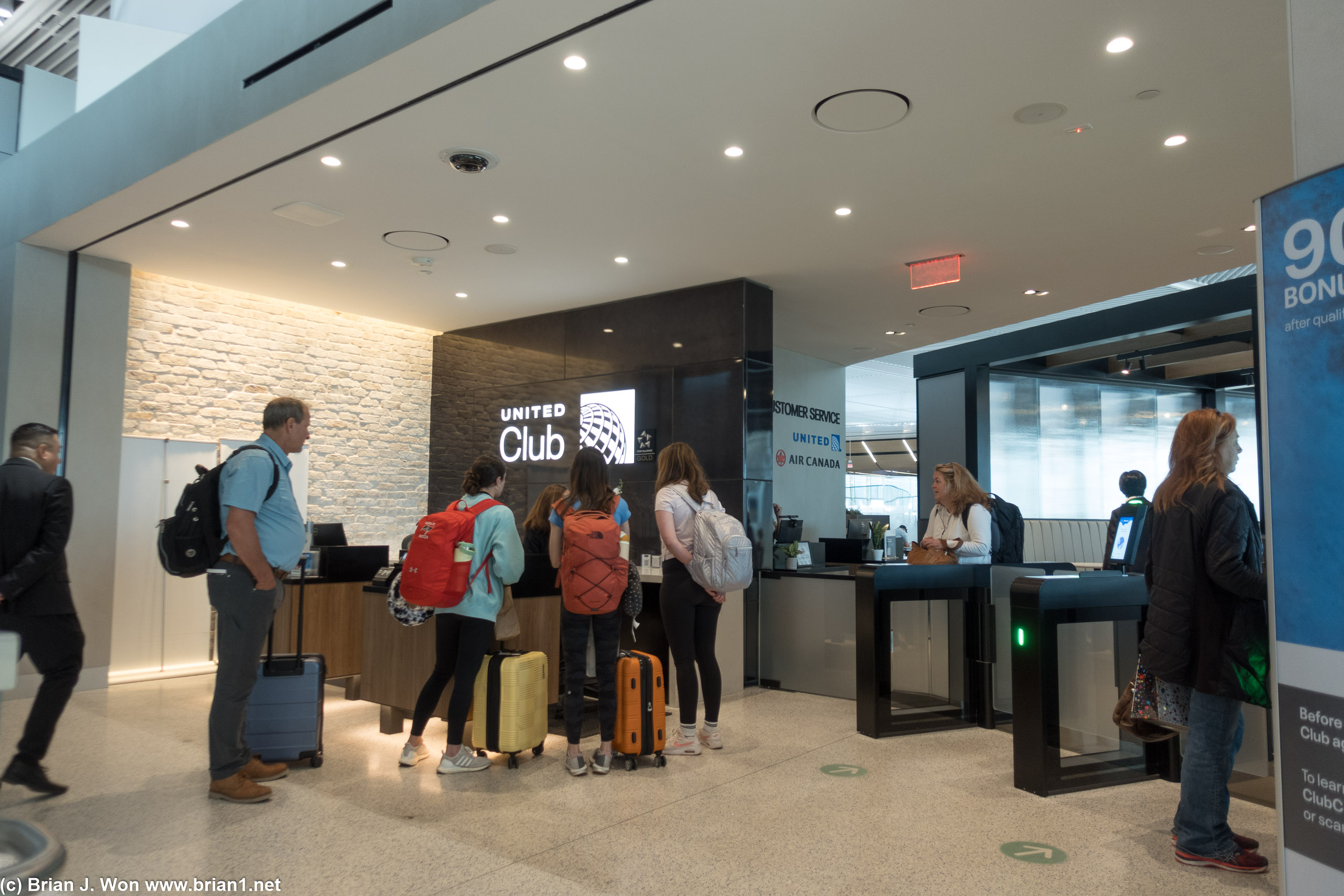 United Club inside Terminal A.