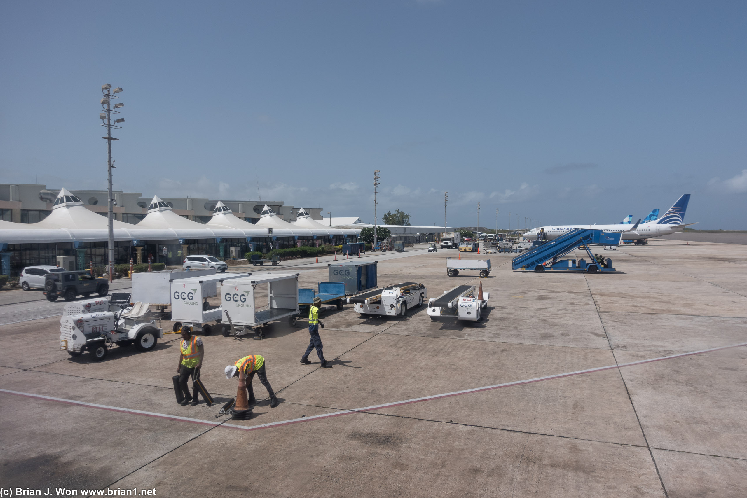 Arrived at Grantley Adams International Airport in Barbados.