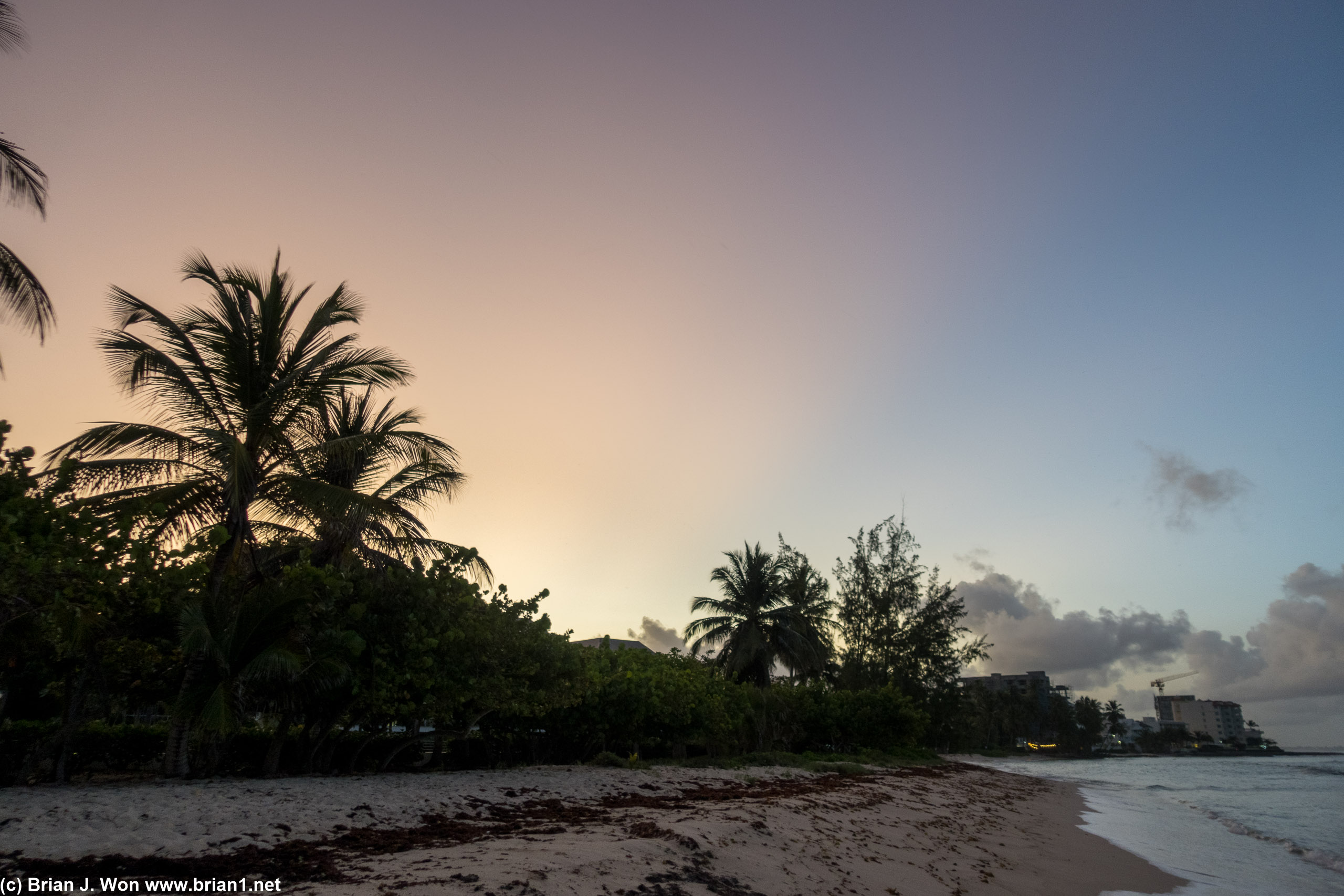 About 15 minutes before sunrise.