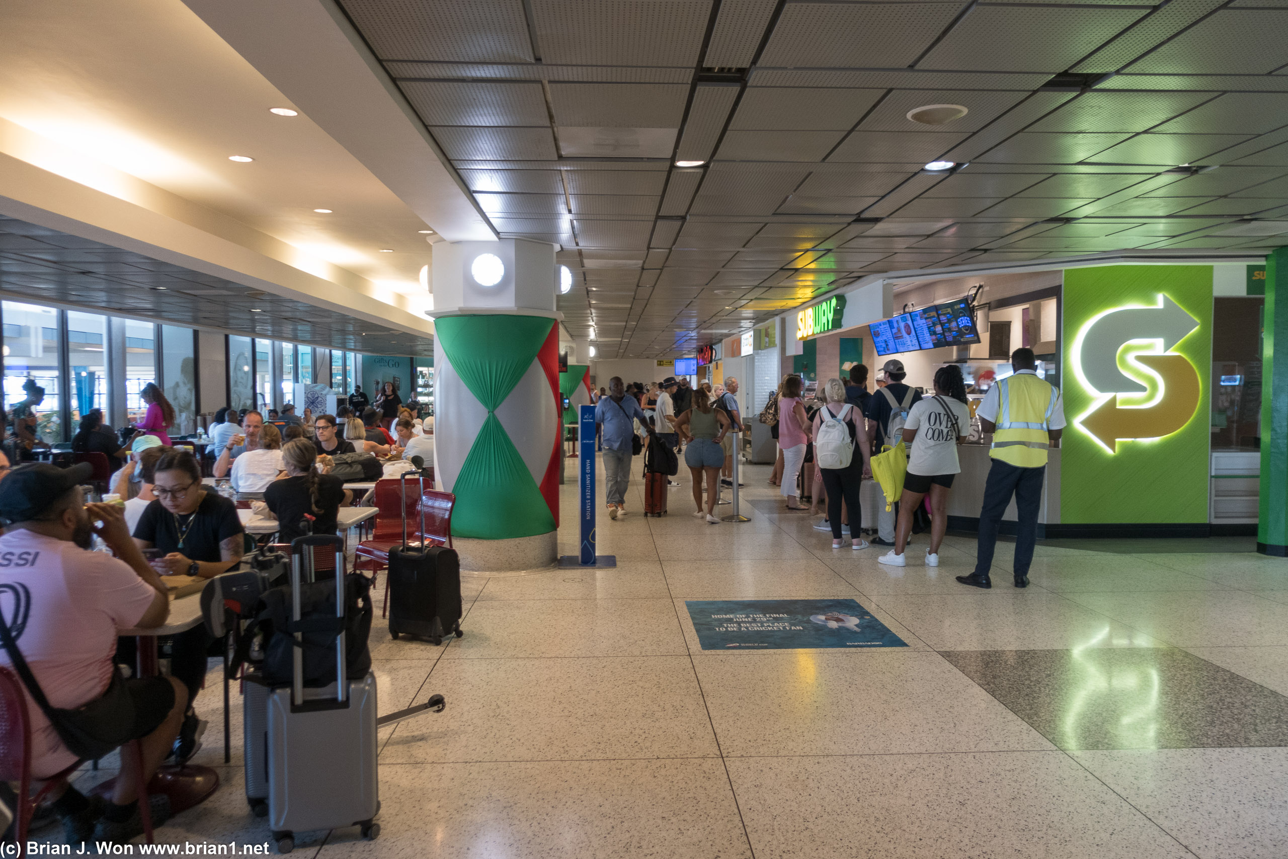 Food court airside.