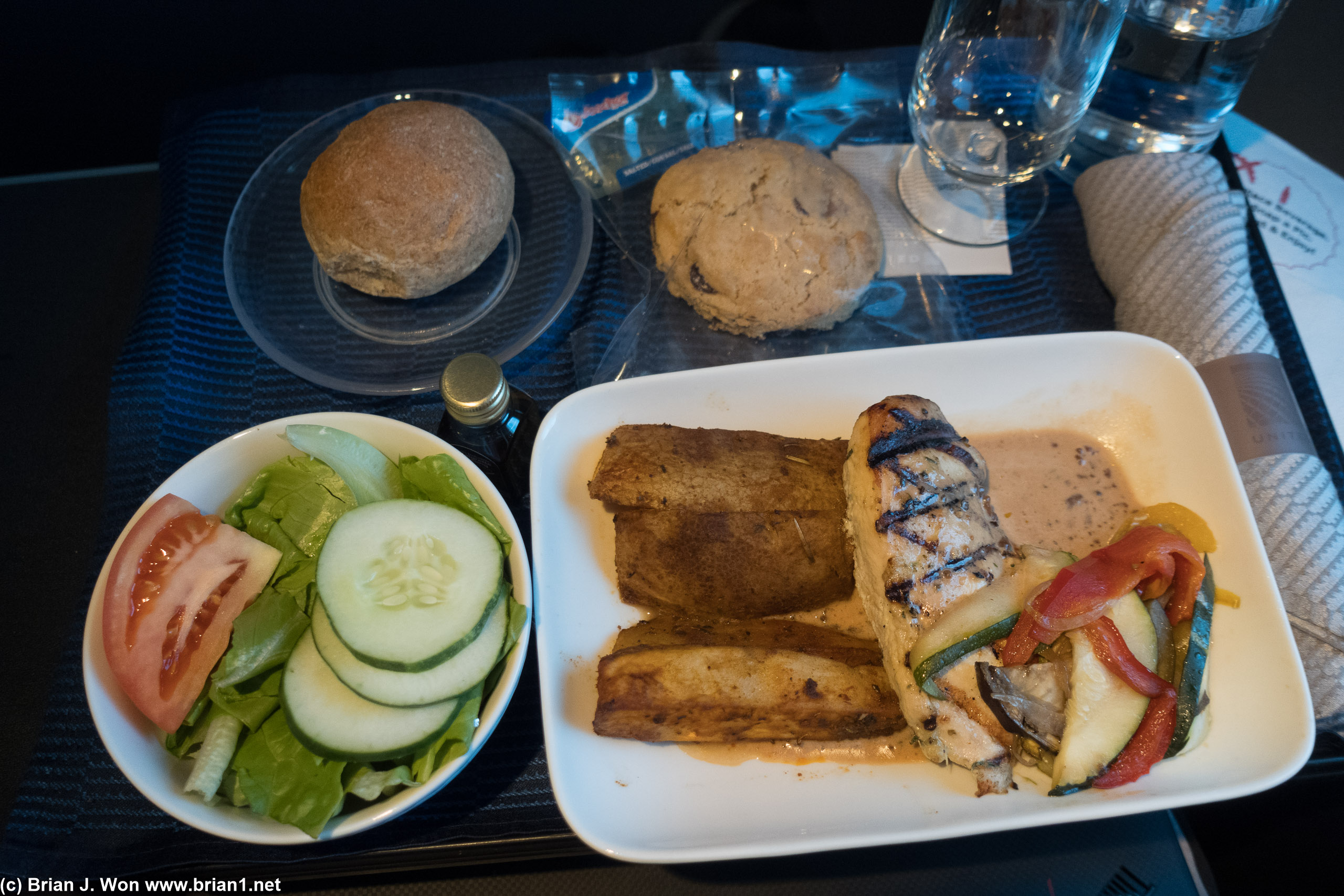 $269 buy-up to first class, felt like they'd spent $2.69 on the food.