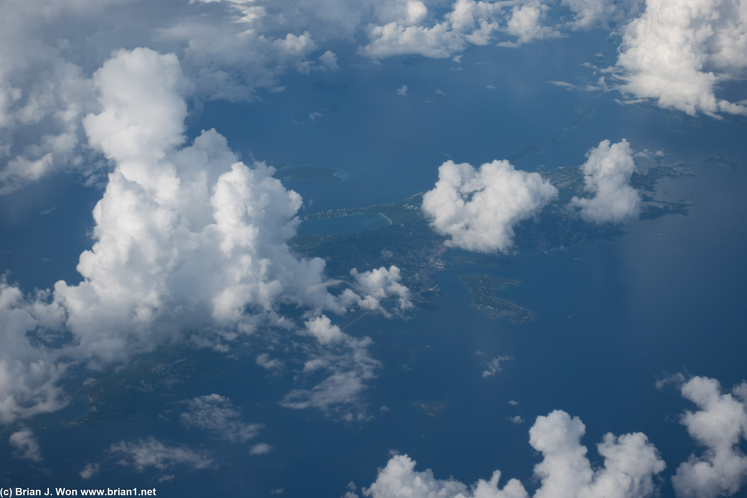 Smaller island to the center/right/bottom of larger island is Eastern Water Island/Sprat Bay.