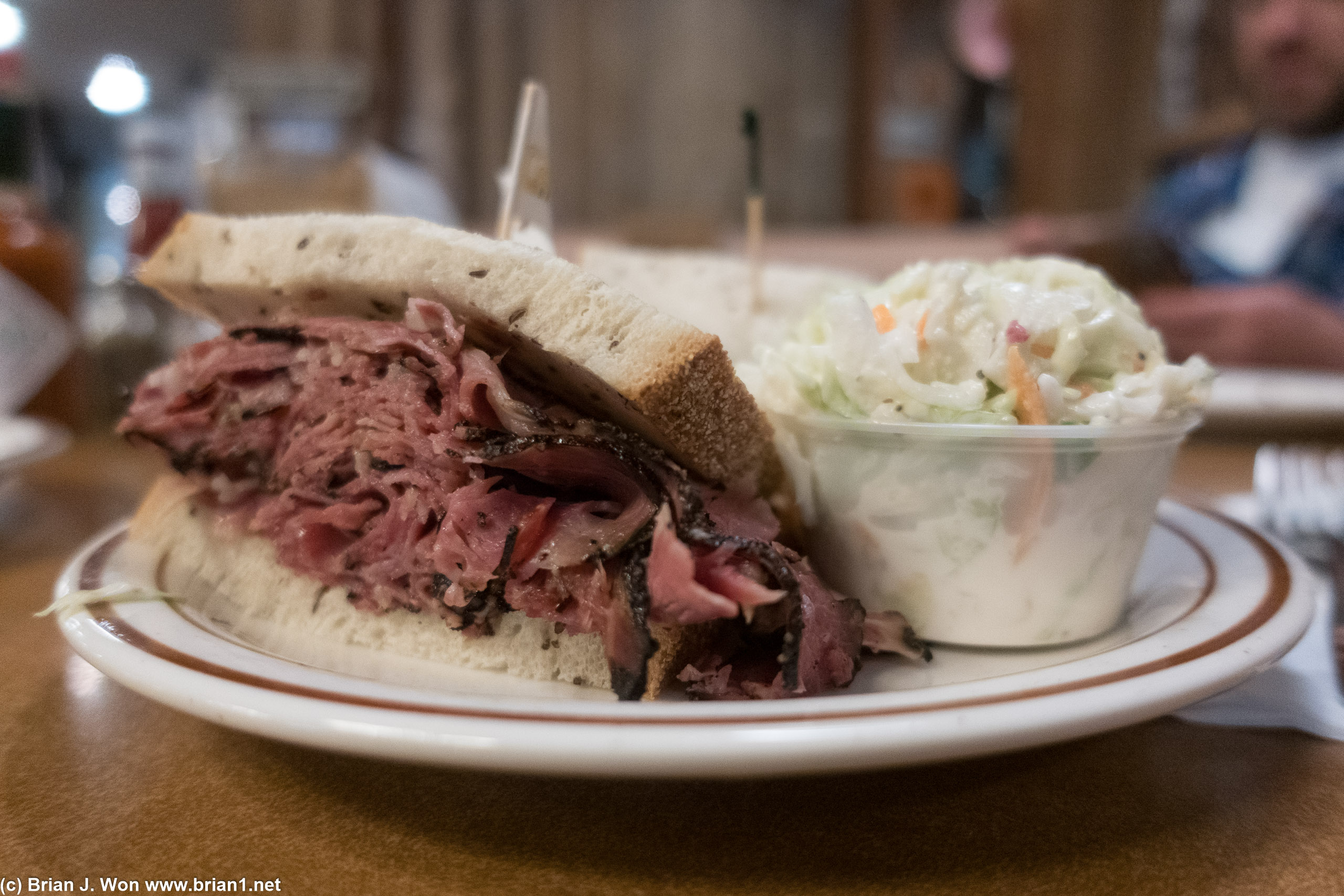 Classic pastrami sandwich. Nothing fancy.