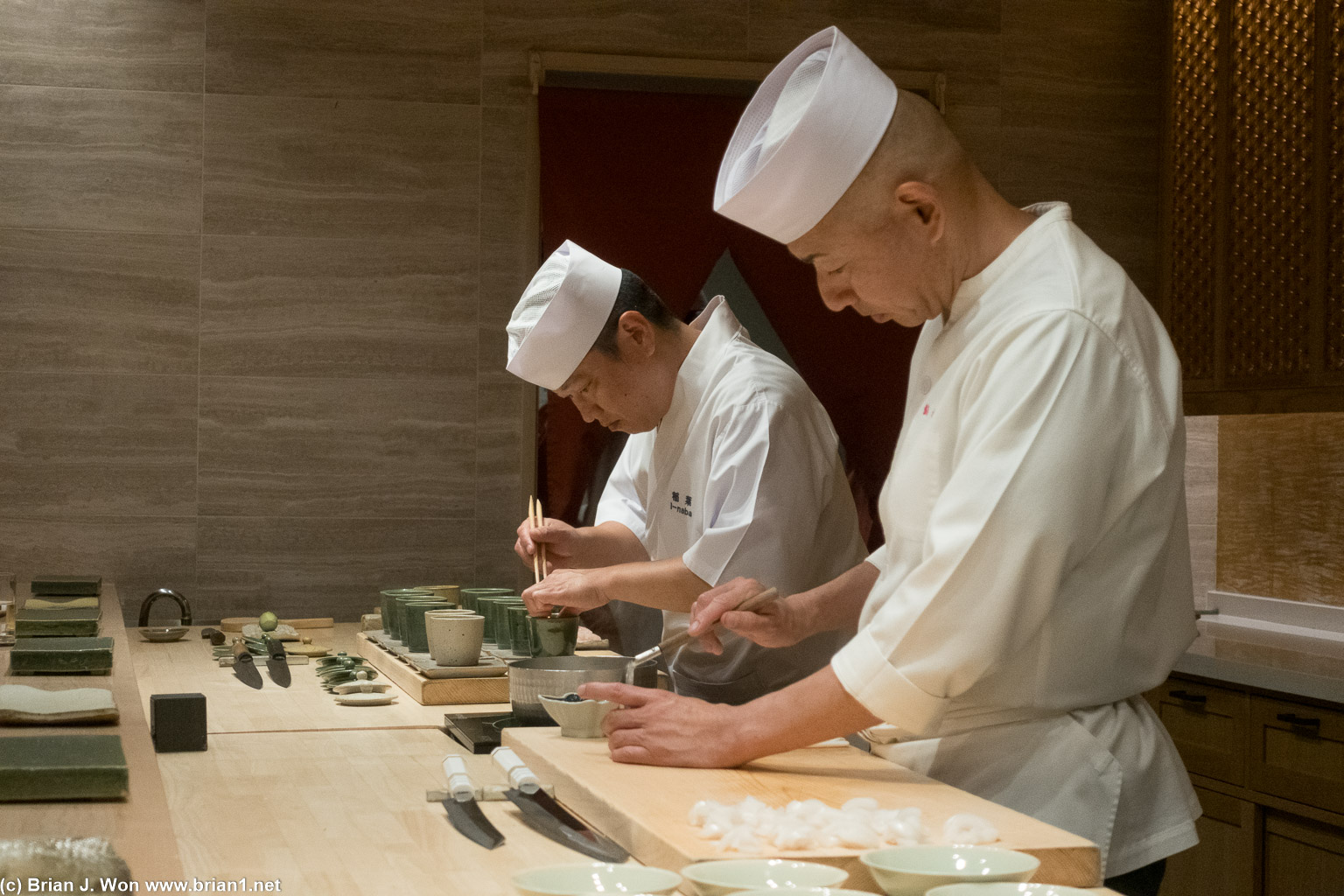 Prepping chawanmushi.