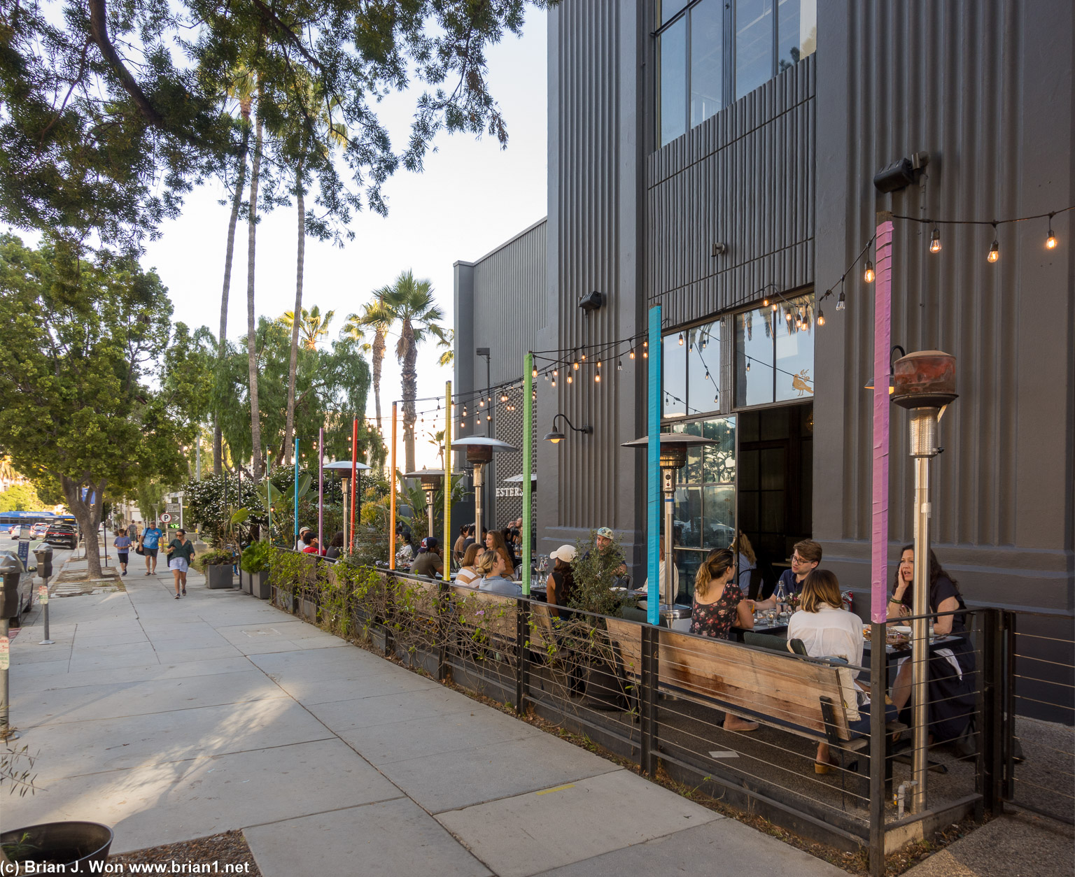 Lots of patio seating.