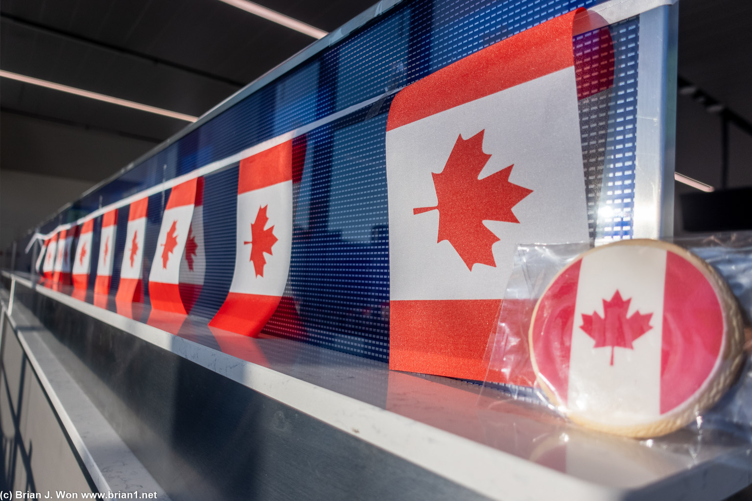 Canada flags and cookies.