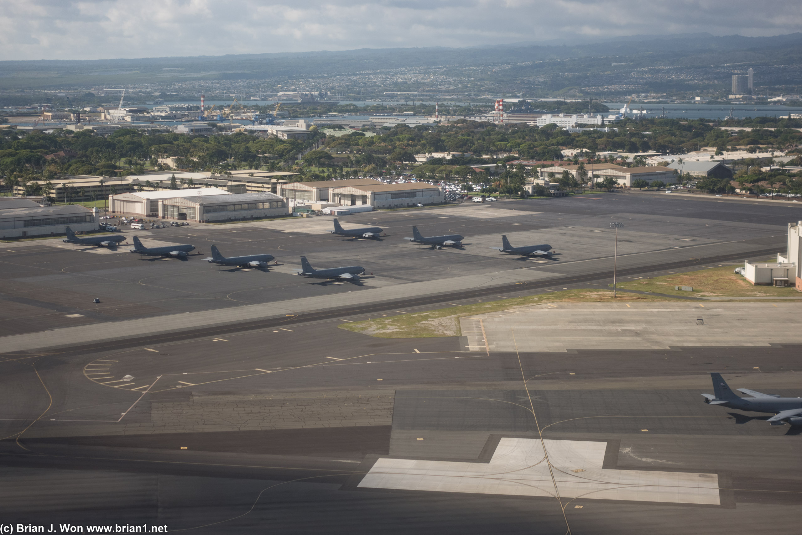 Fleets of old KC-135's. Boeing, hurry up and fix the issues with the KC-46A.