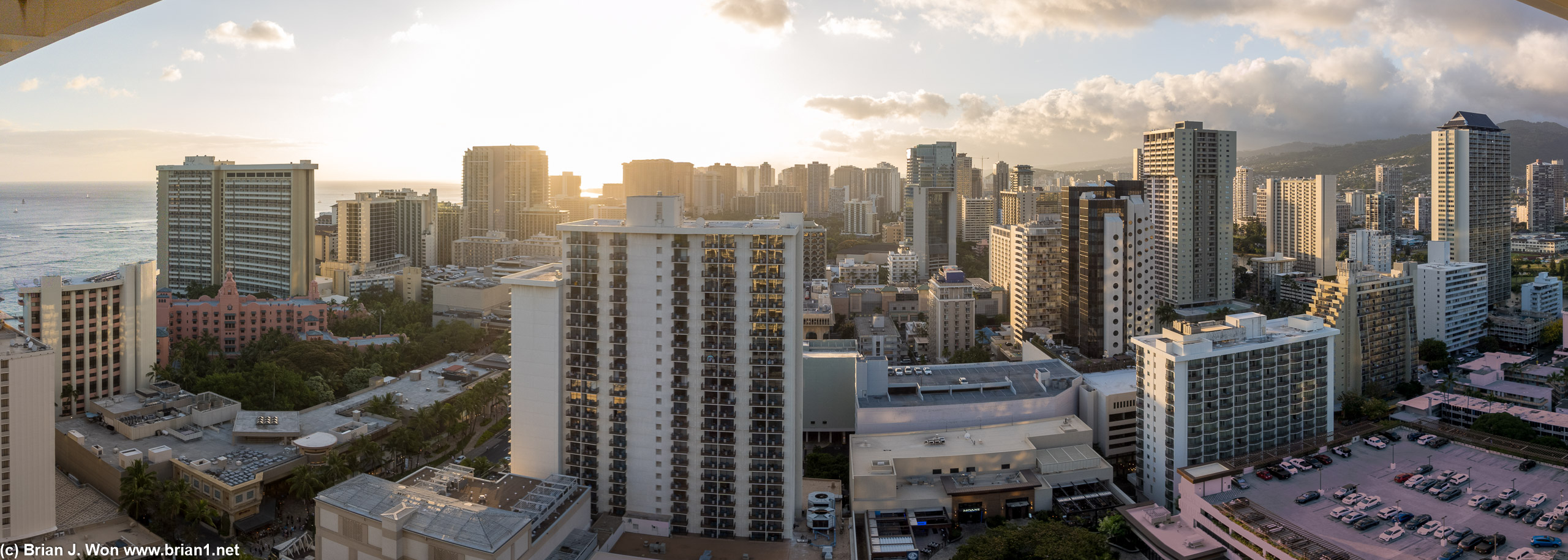 Not quite sunset from the Sheraton Princess Kaiulani.