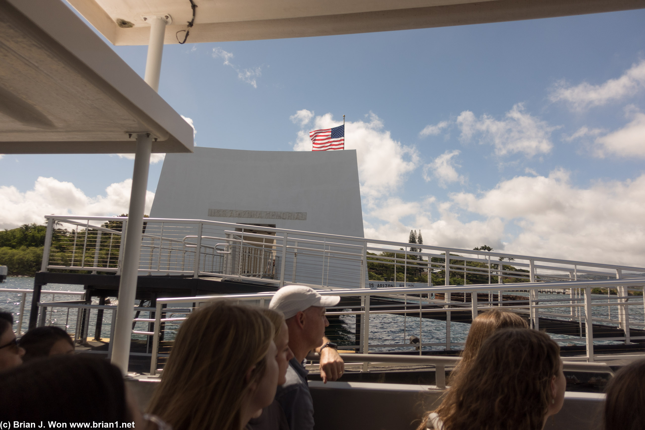 Boat ride to the USS Arizona Memorial.