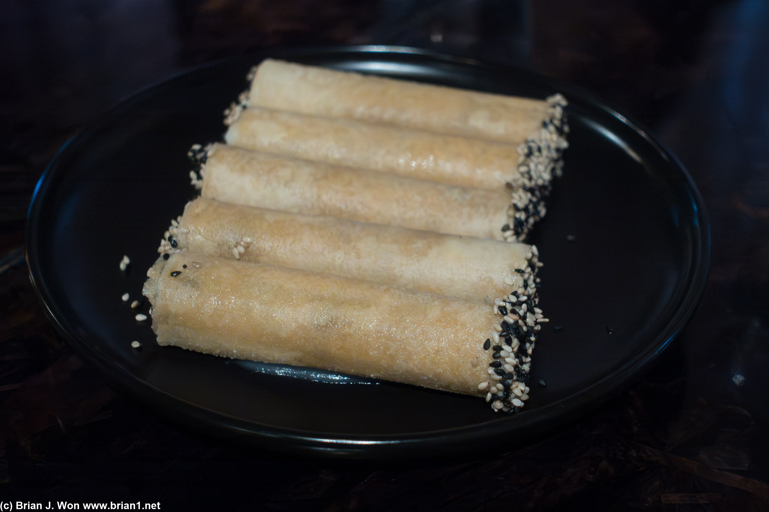 Korean fusion lumpia were very tasty.