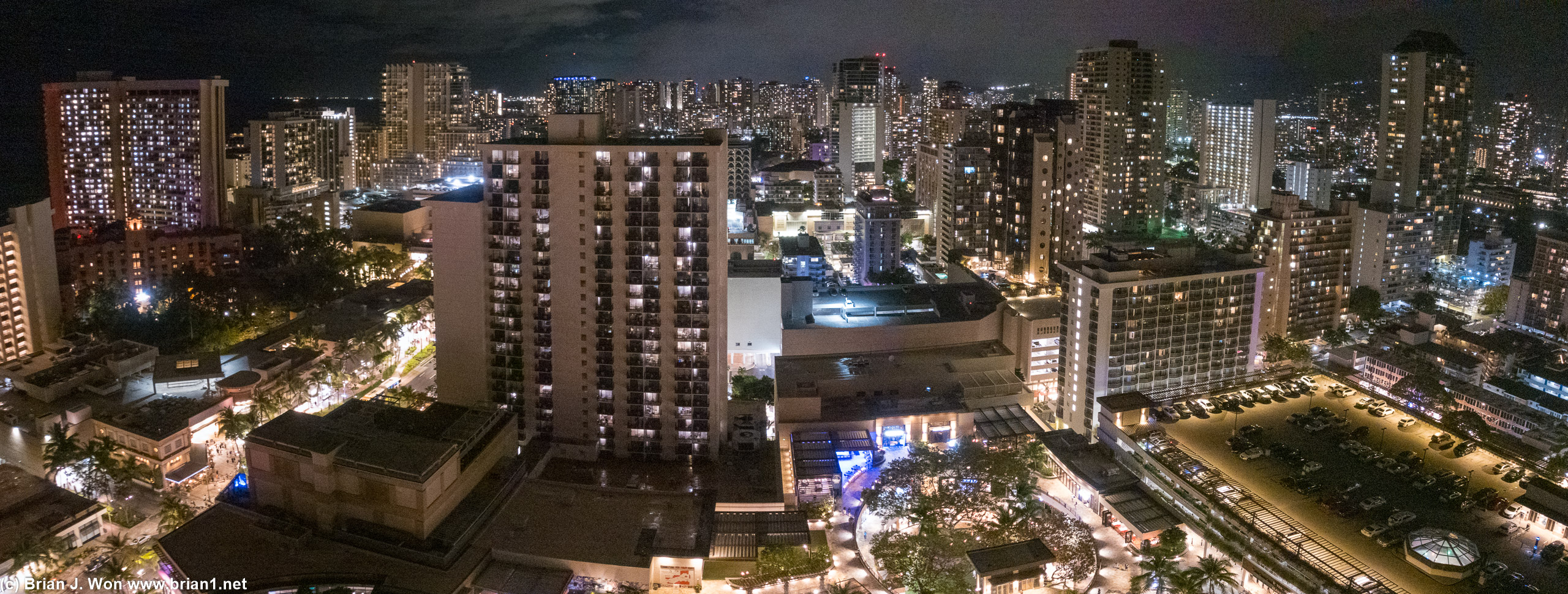 Waikiki at night.