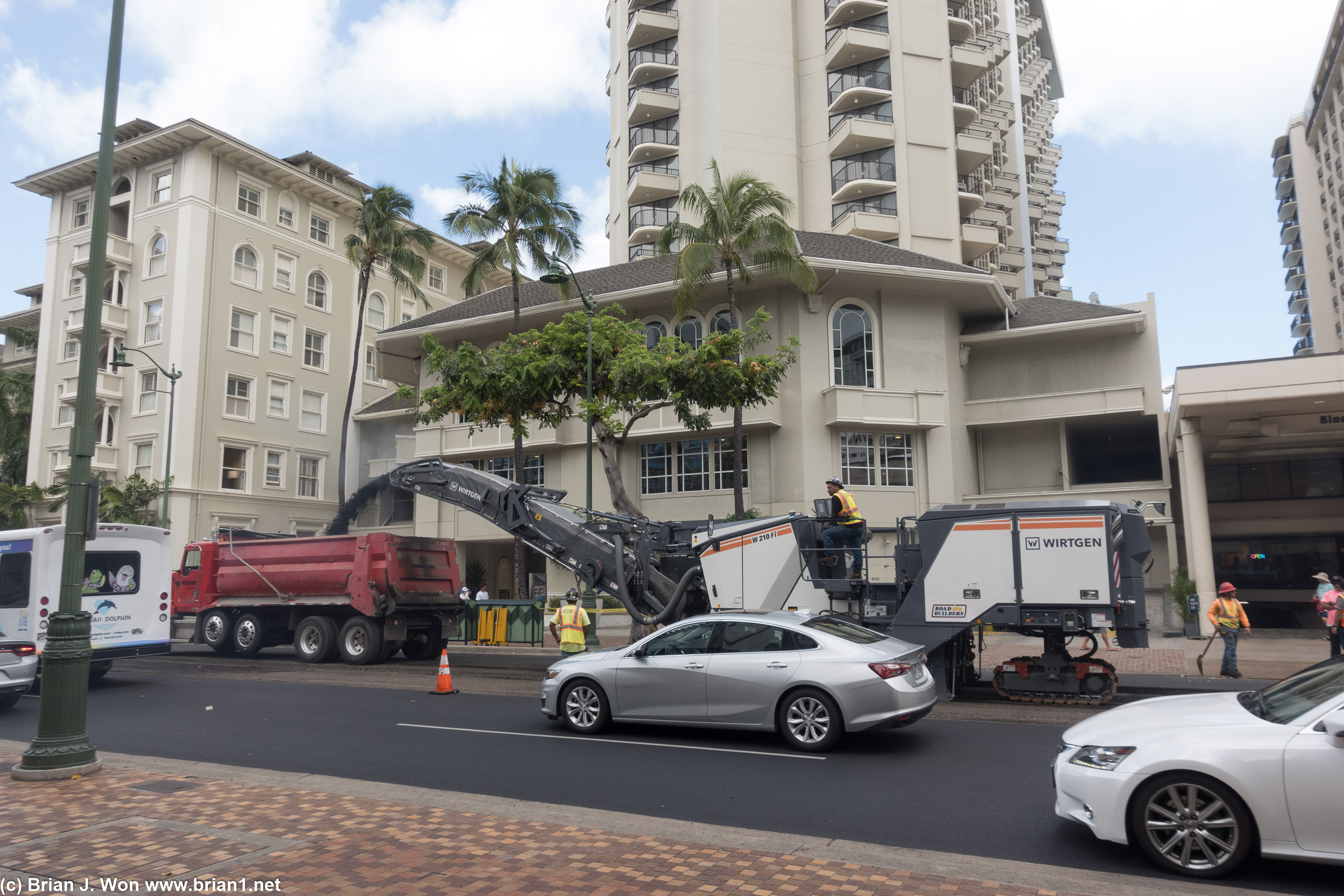 And today they're repaving the main street...