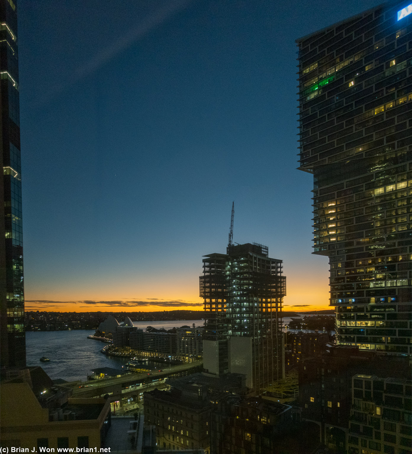 View from the Sydney Harbour Marriott Circular Quay.