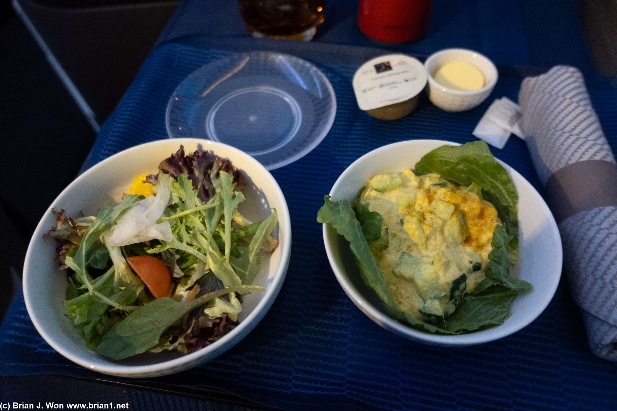 "Coronation salmon" at right is weird. It's like... creamy goop that wishes it was a potato salad?